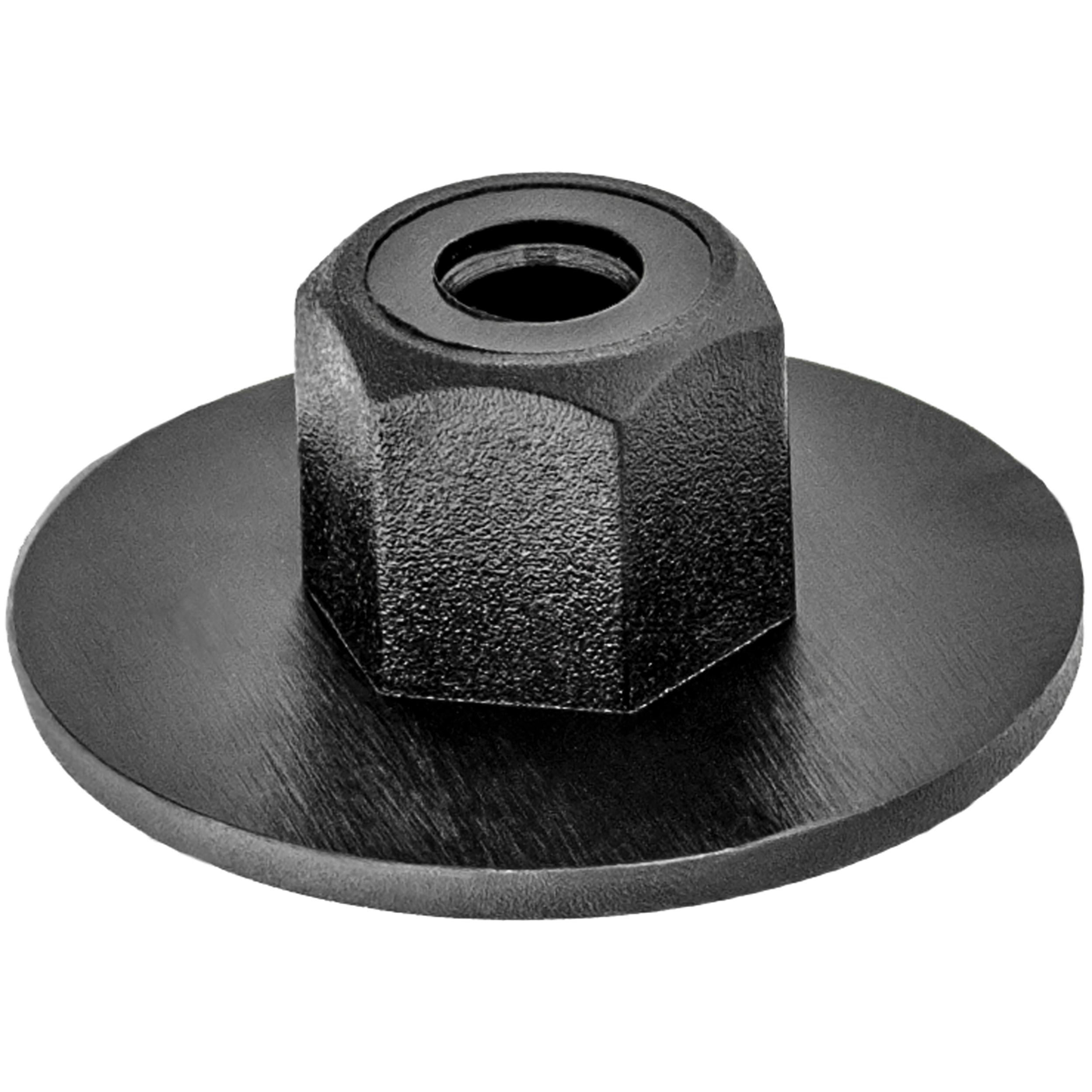 25 pcs/pk- Carpet Retainer Fits 5mm Stud, Head Diameter 24mm, Material Nylon, Color Black