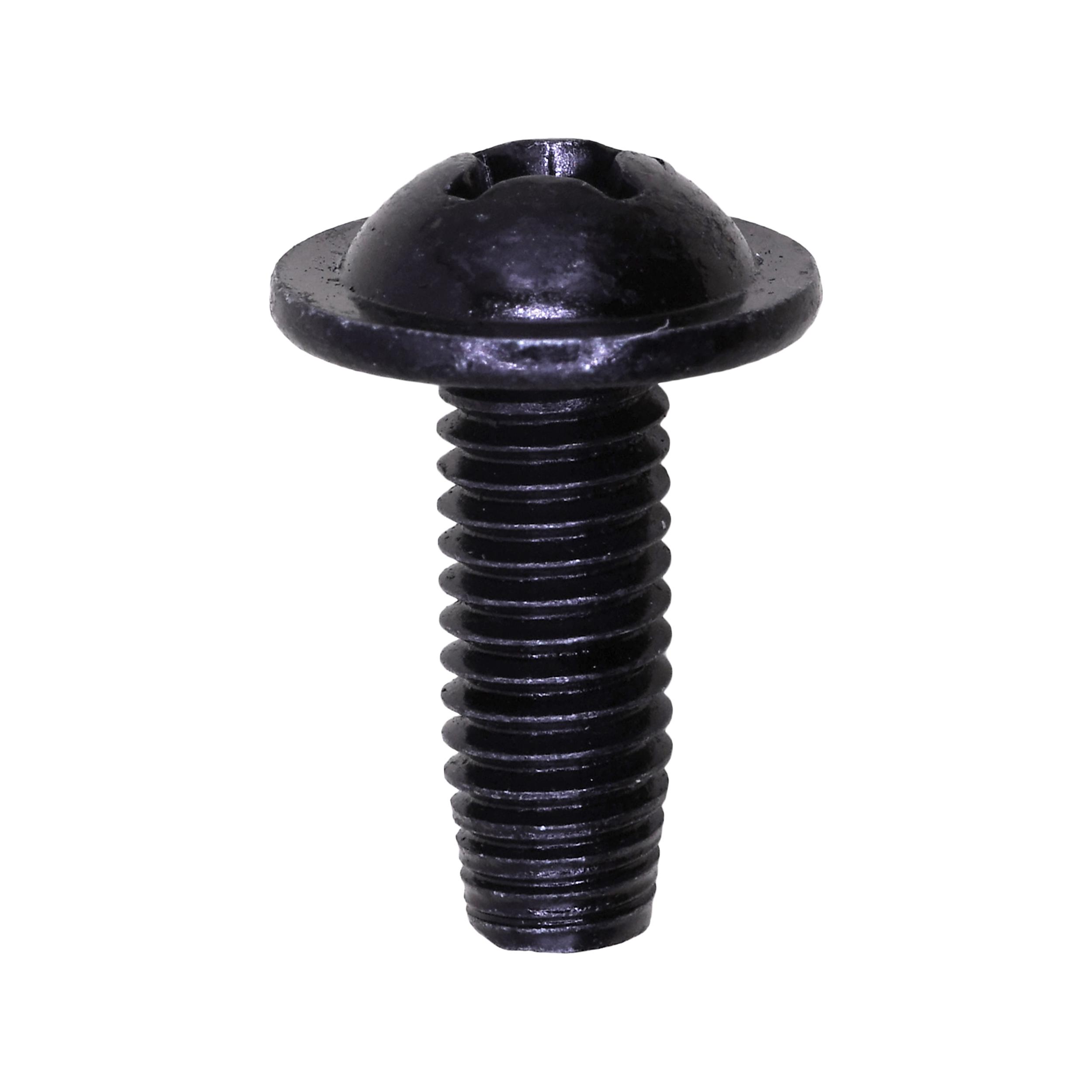 50 pcs/pk- M6-1.0 License Plate Screw, Length 16mm, Thread Type Cutting, Head Style Phillips Truss, Finish Black Zinc