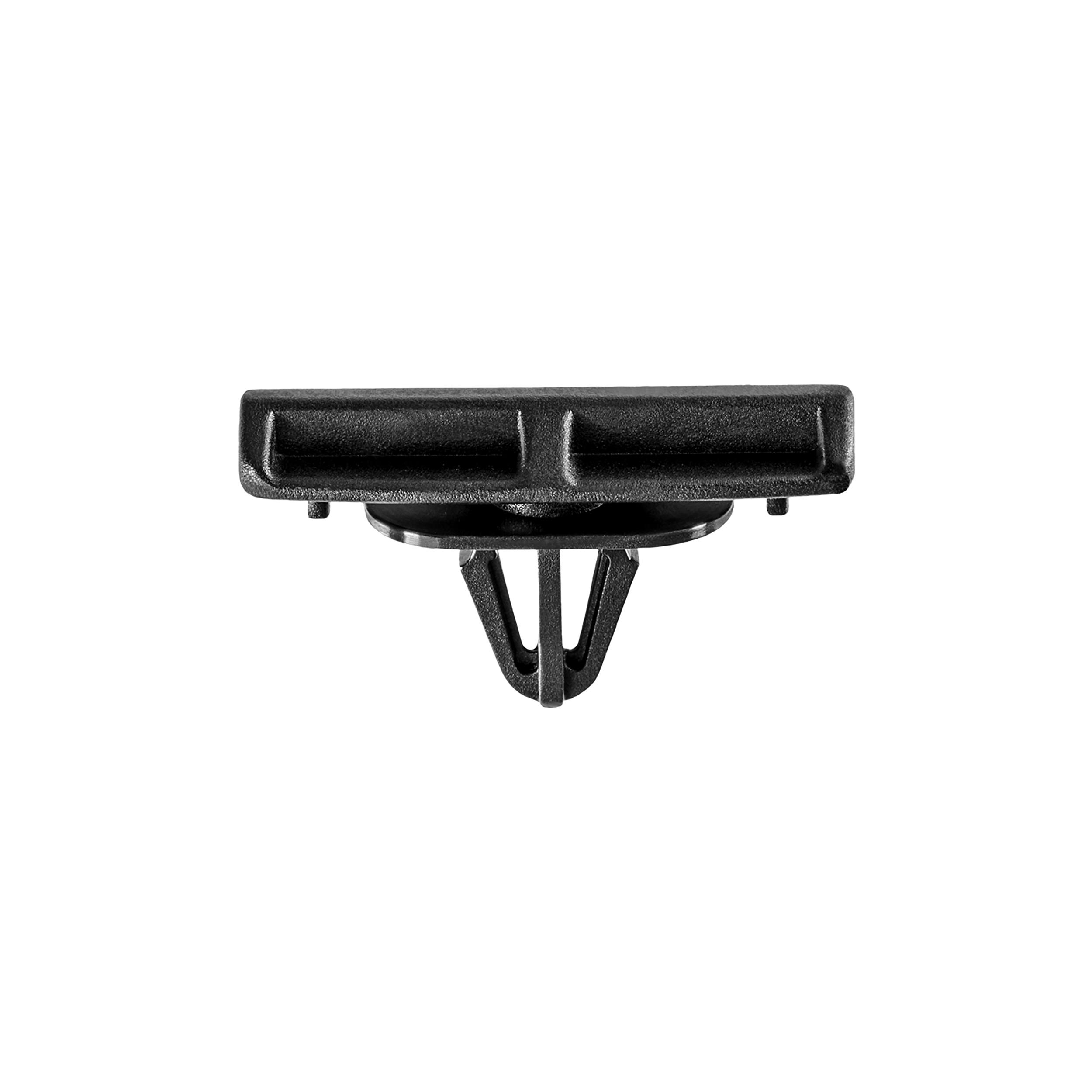 25 pcs/pk- Moulding Clip Black Nylon, Rivet Length 1/2