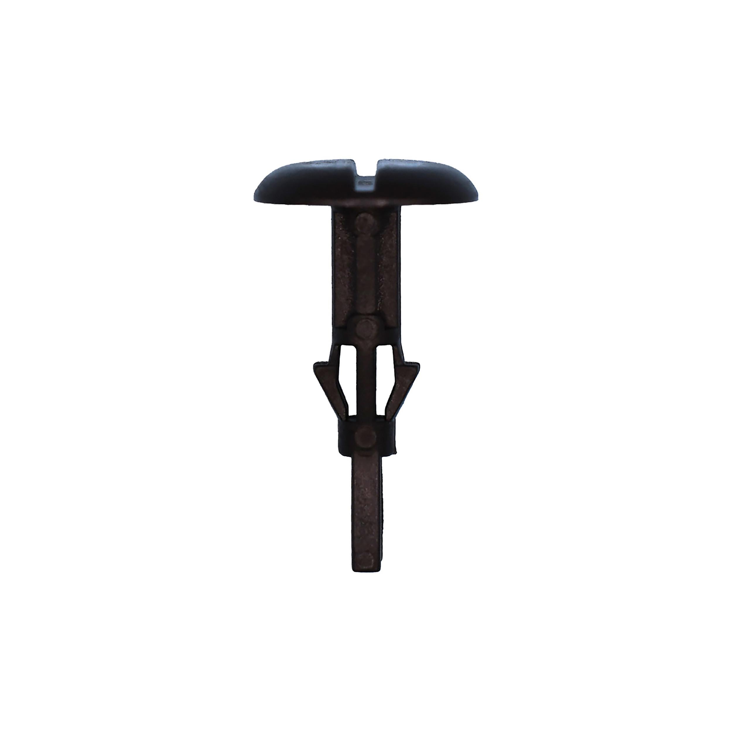 10 pcs/pk- Pin Retainer, Head Diameter 15mm, Rivet Length 25mm, Material Nylon, Color Black