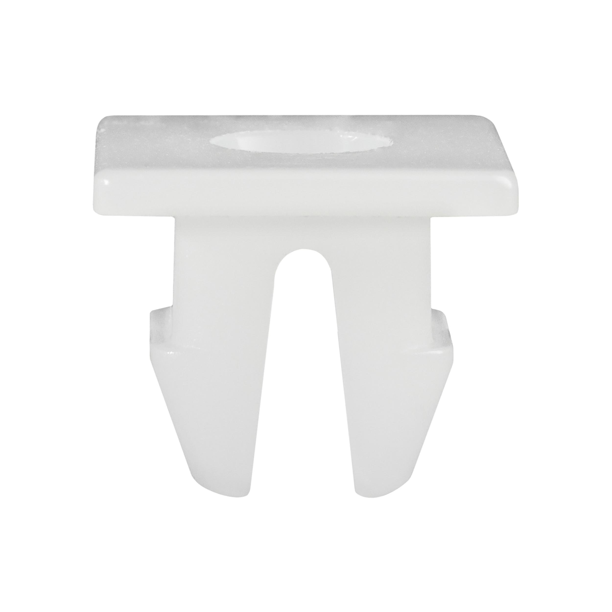 25 pcs/pk- M5.5 (#12) Nylon Nut Natural Nylon, Rivet Length 10mm