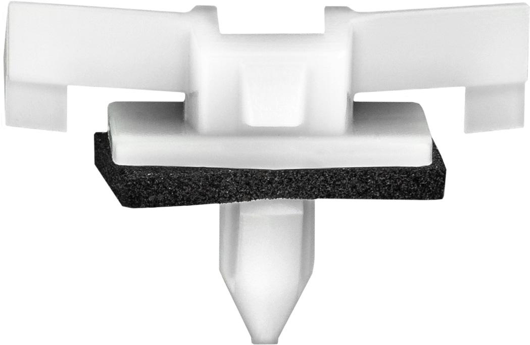15 pcs/pk- 5mm Moulding Clip, Overall Height 16mm, Material Nylon, Color White