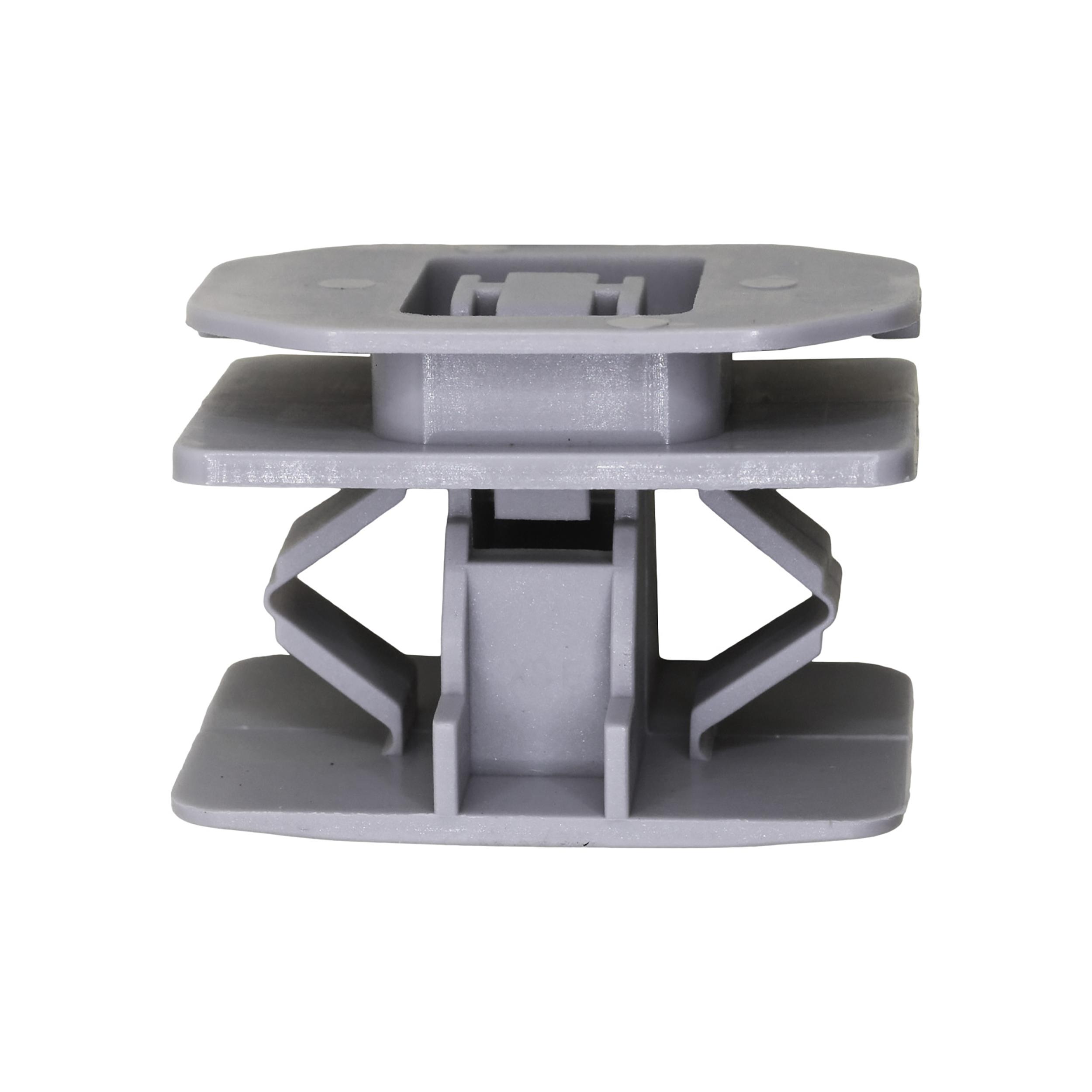 15 pcs/pk- Moulding Clip, Overall Length 18mm, Material Nylon, Color Gray