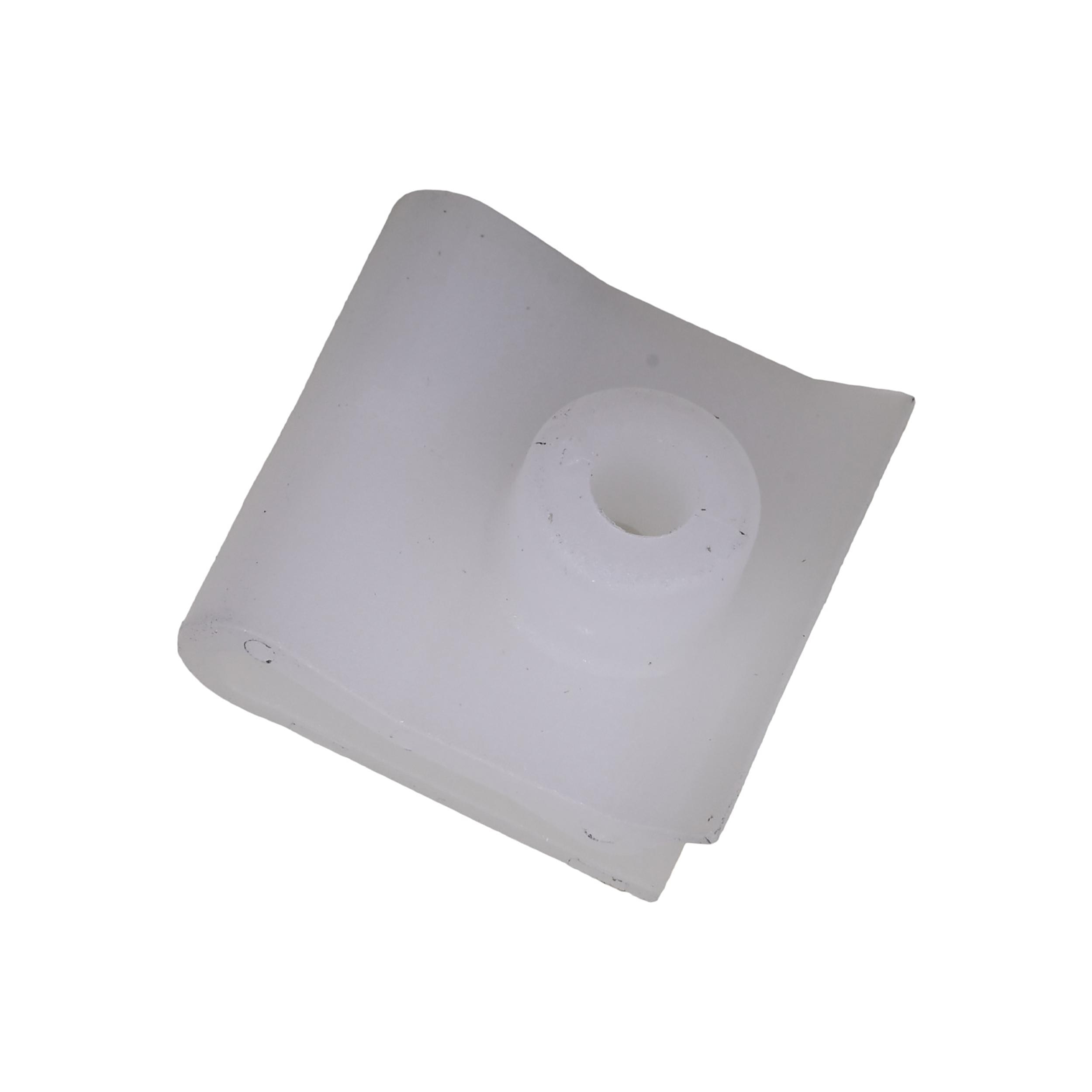 15 pcs/pk- M4.8 (#10) U-Type Nut White Nylon, Panel Range 1.5mm Max.