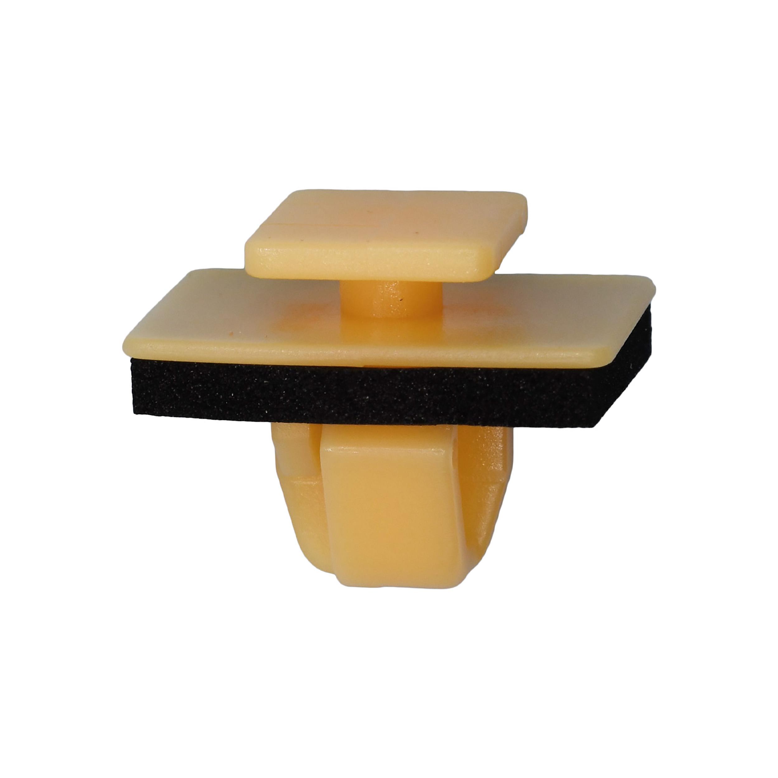 15 pcs/pk- Moulding Clip - Yellow Nylon, Rivet Length 10mm
