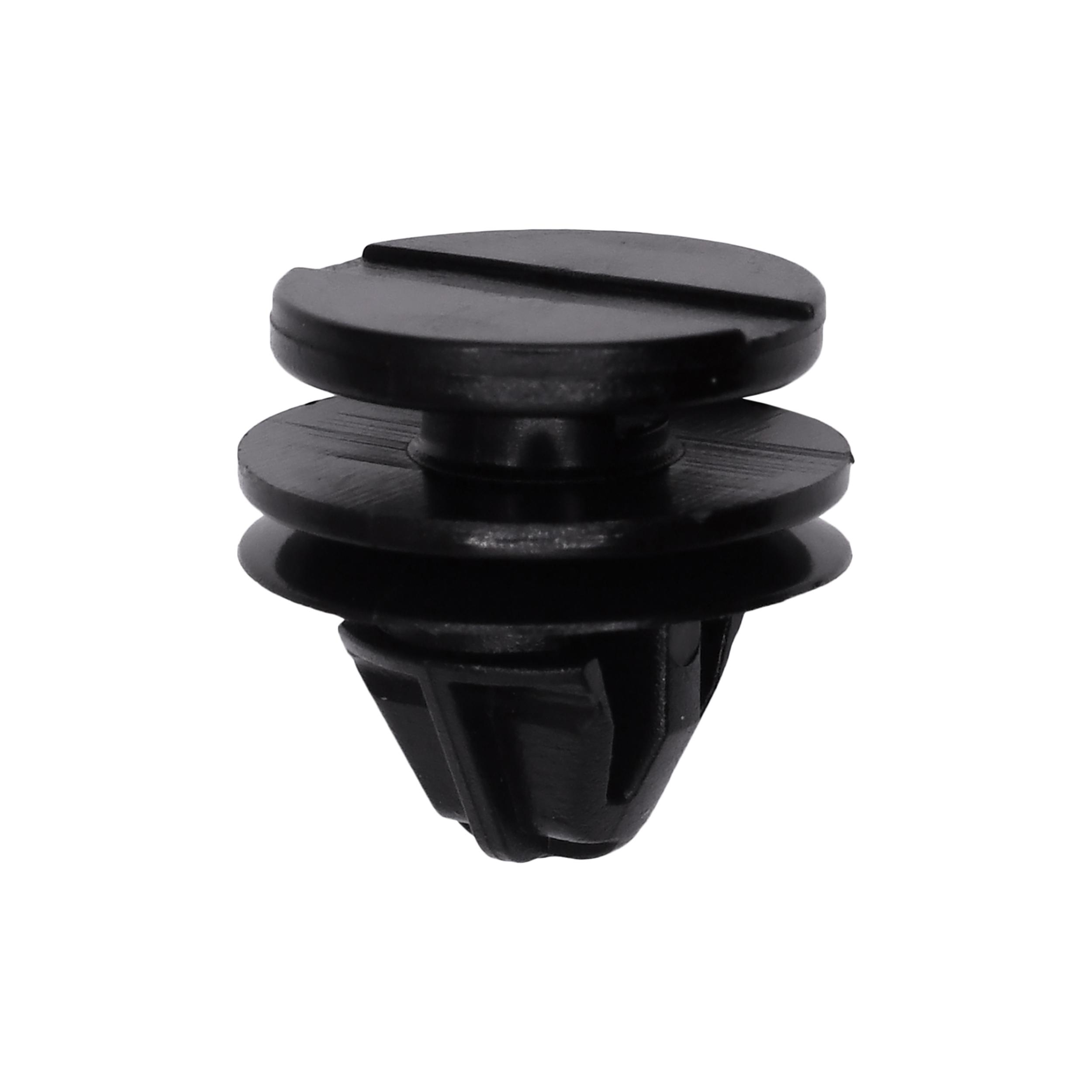 25 pcs/pk- Cooper Retainer - Black Nylon, Rivet Length 8mm, Type Triple Head