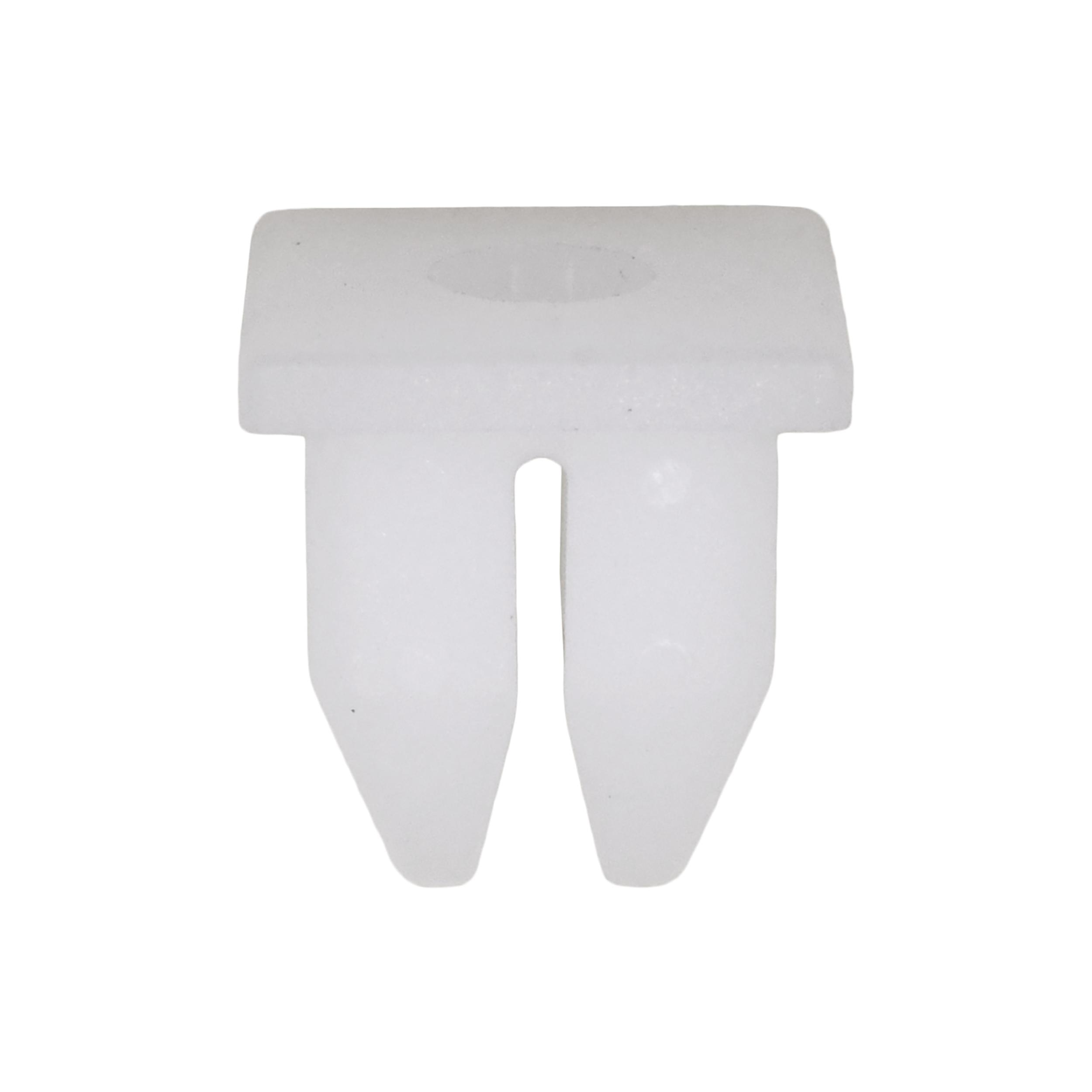 25 pcs/pk- M4.8 (#10) Screw Grommet, Rivet Length 11mm, Material Nylon, Color White