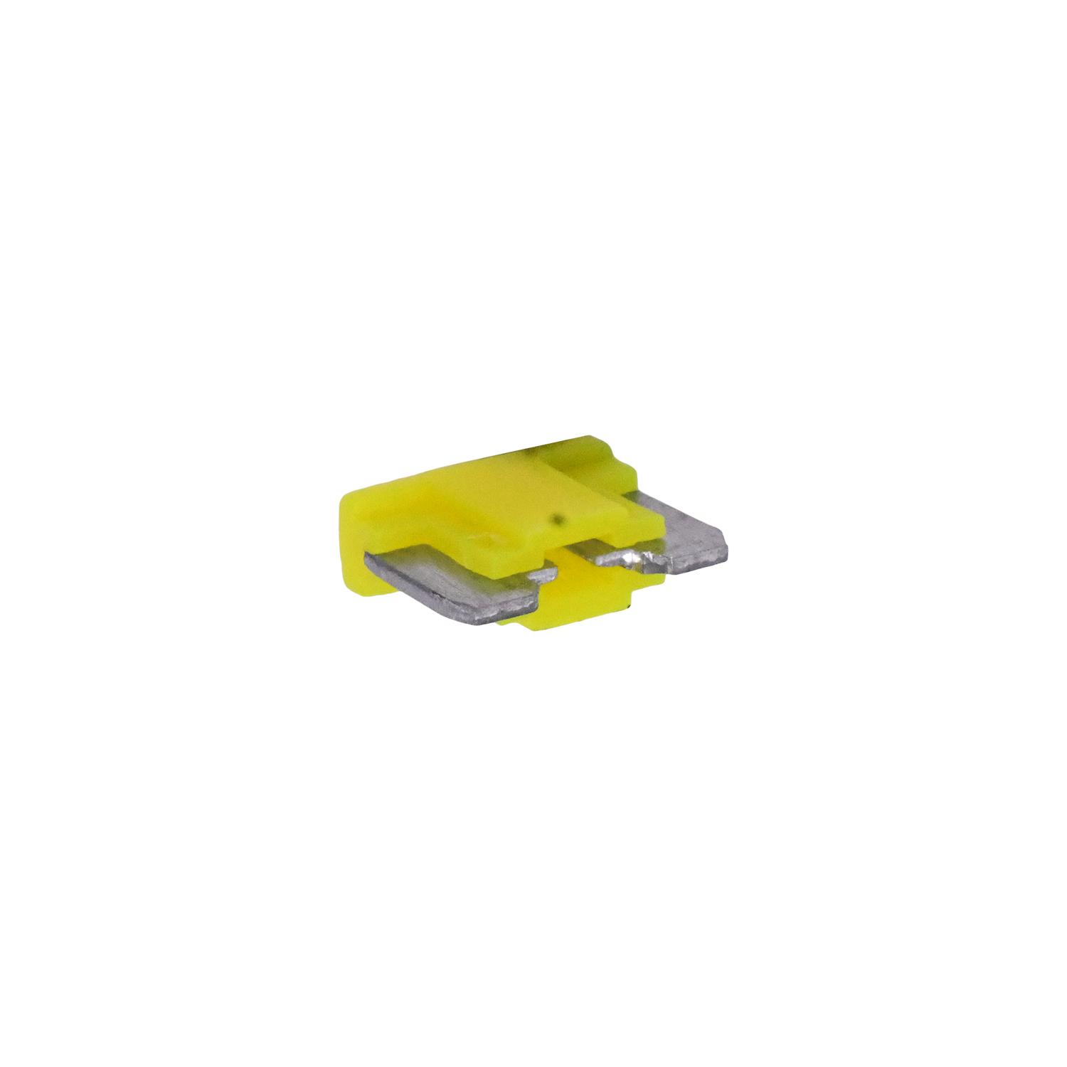 5 pcs/pk- Fuse, Color Yellow, Type Low Profile Mini Blade Fuse, Amperage 20