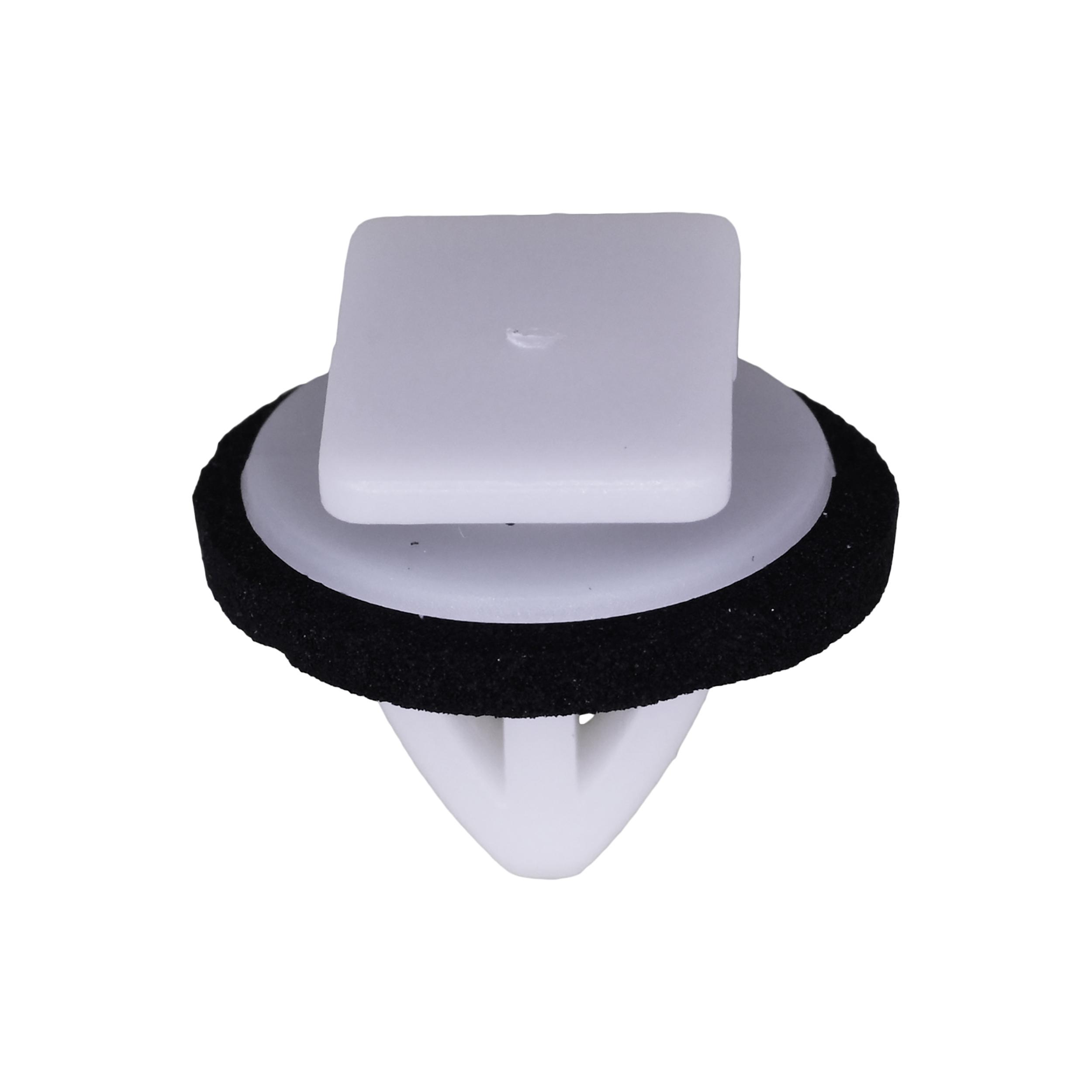 15 pcs/pk- Moulding Clip with Sealer, Rivet Length 12mm, Material Nylon, Color White