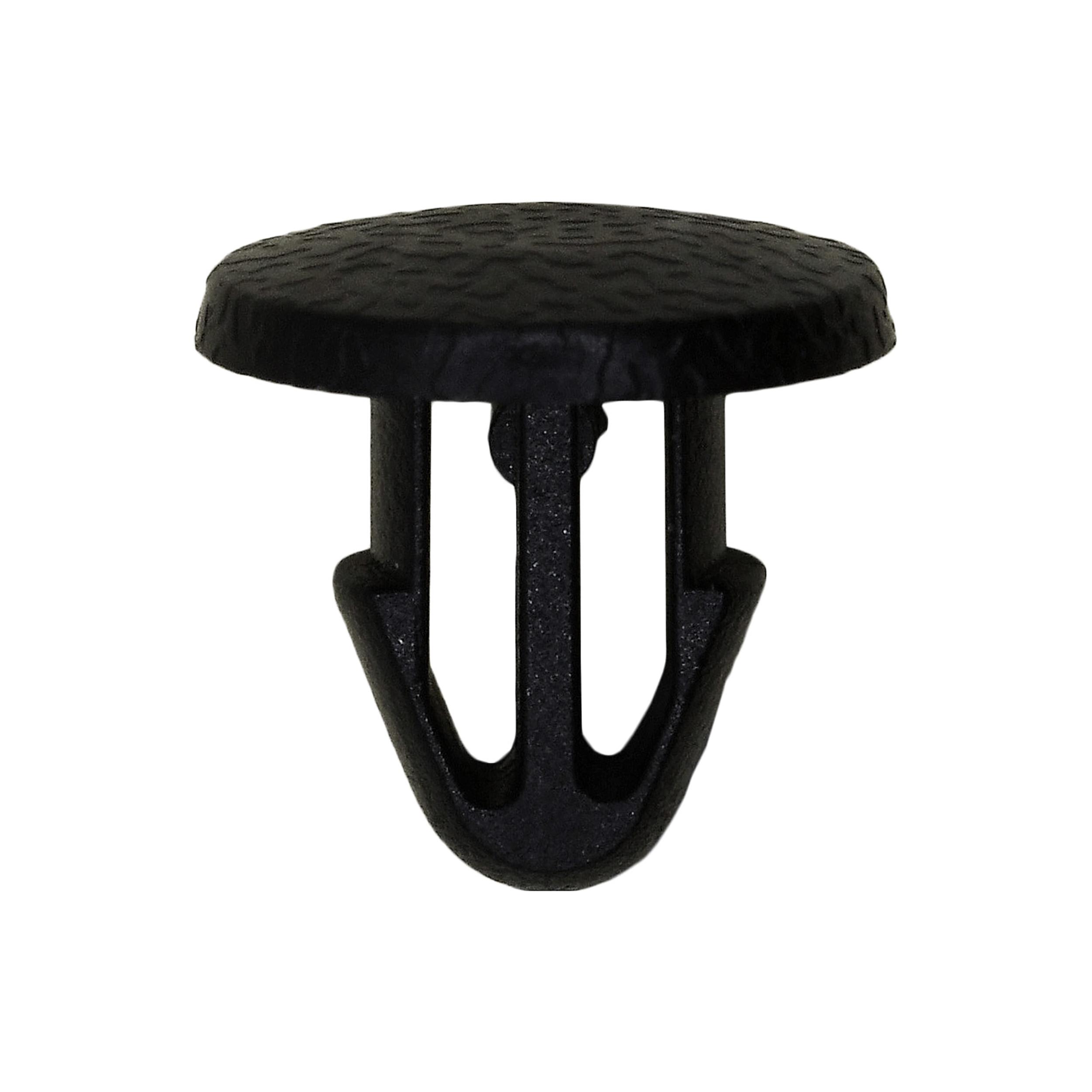 25 pcs/pk- Retainer, Rivet Length 8mm, Material Nylon, Color Black, Type Single Head