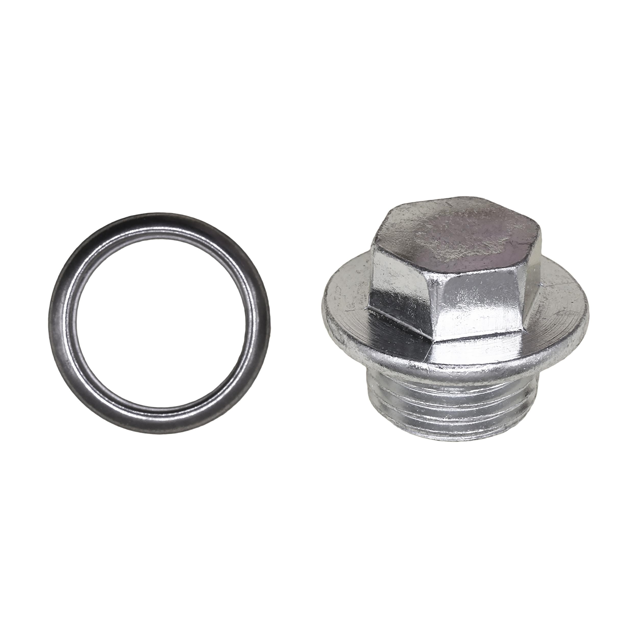 2 pcs/pk- M16-1.5 Oil Drain Plug with Gasket, Length 9mm, Material Steel, Finish Zinc
