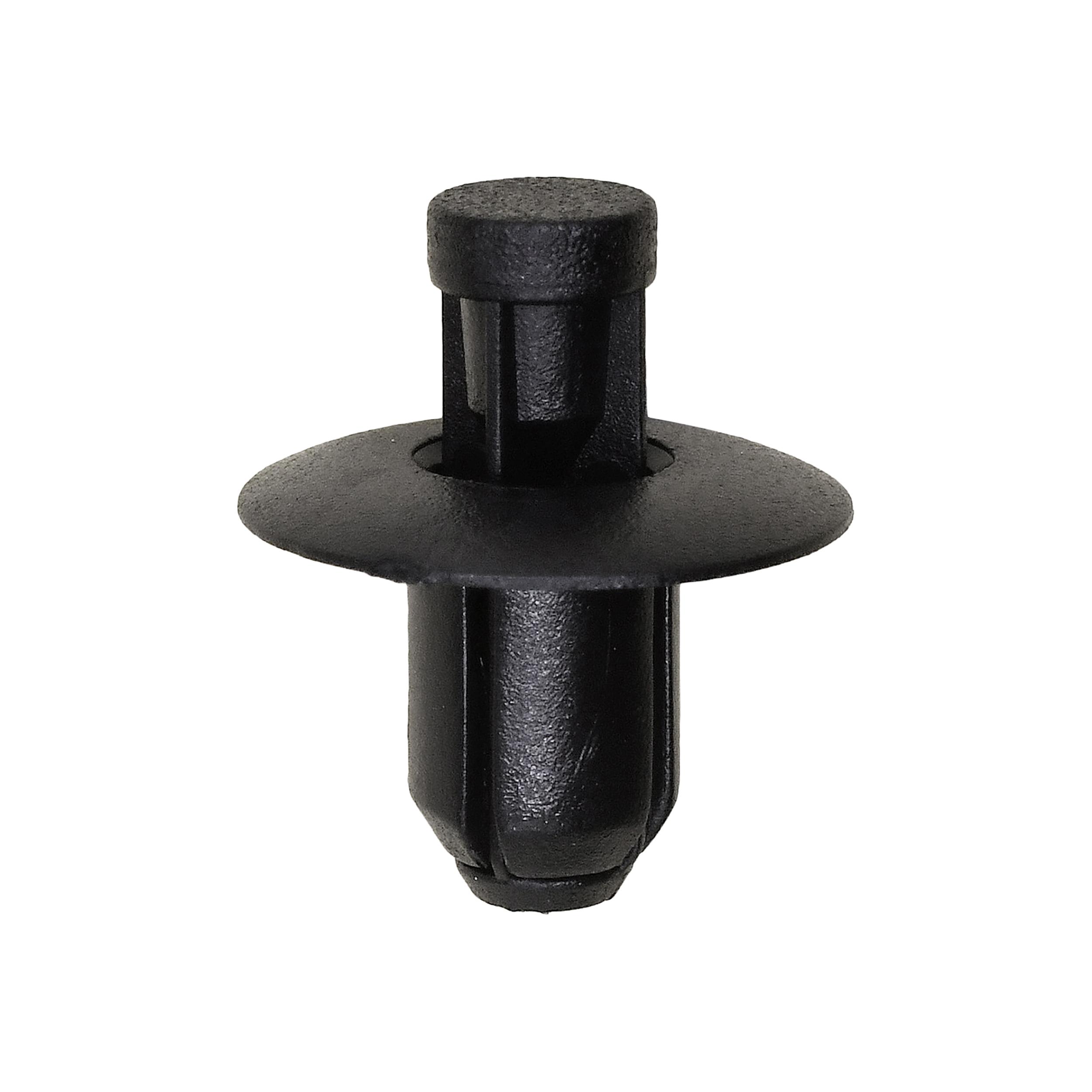 15 pcs/pk- 7mm Push Type Retainer, Head Diameter 15mm, Rivet Length 10mm, Color Black, Type Push-Type with Drive P