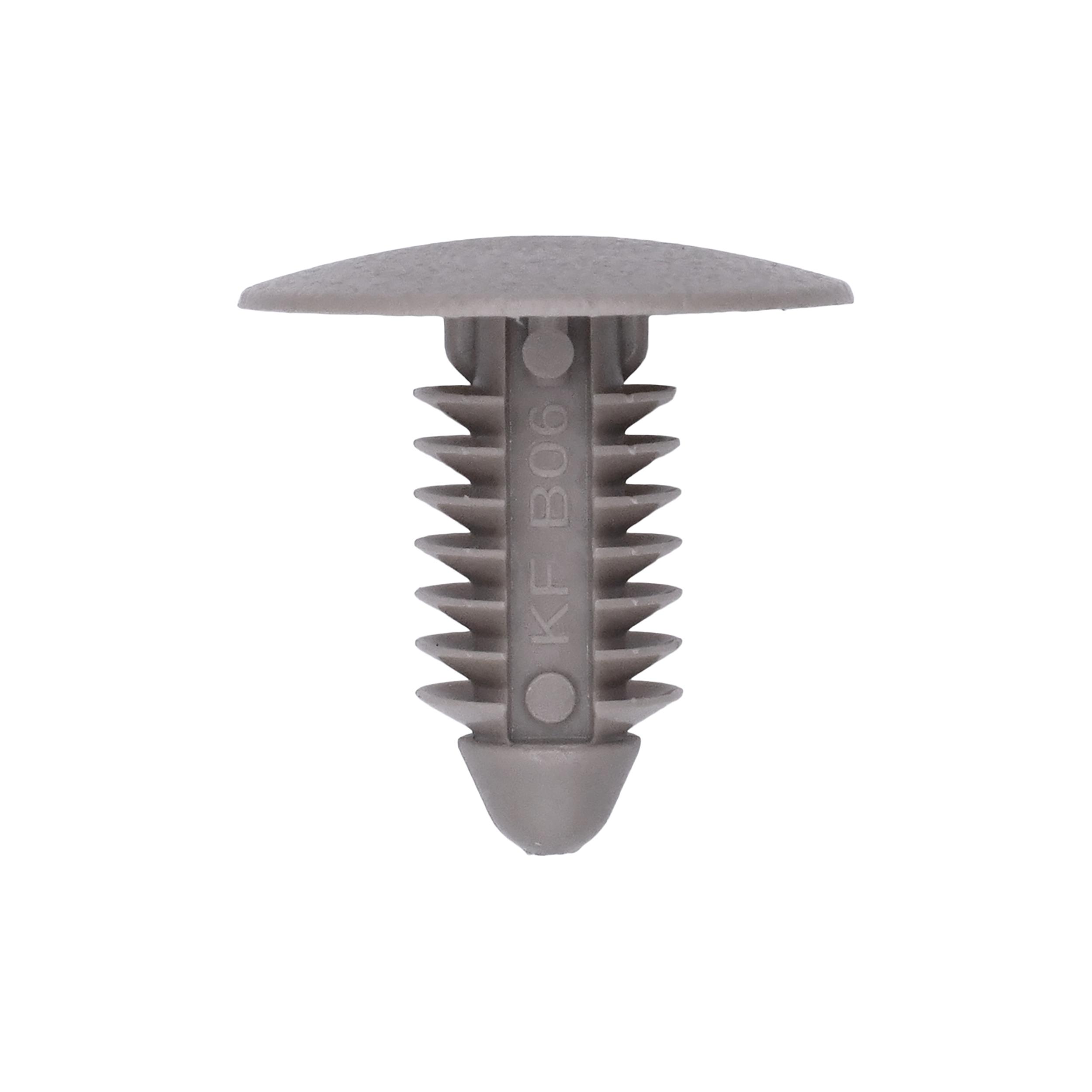 25 pcs/pk- Retainer, Rivet Length 16mm, Material Nylon, Color Tan, Type Single Head