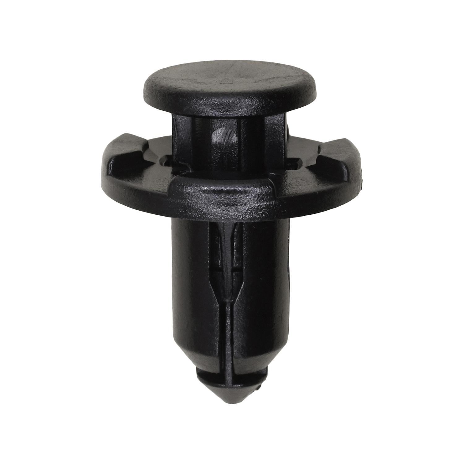 15 pcs/pk- 10mm Push Type Retainer, Head Diameter 21mm, Rivet Length 15mm, Color Black, Type Push-Type with Drive P
