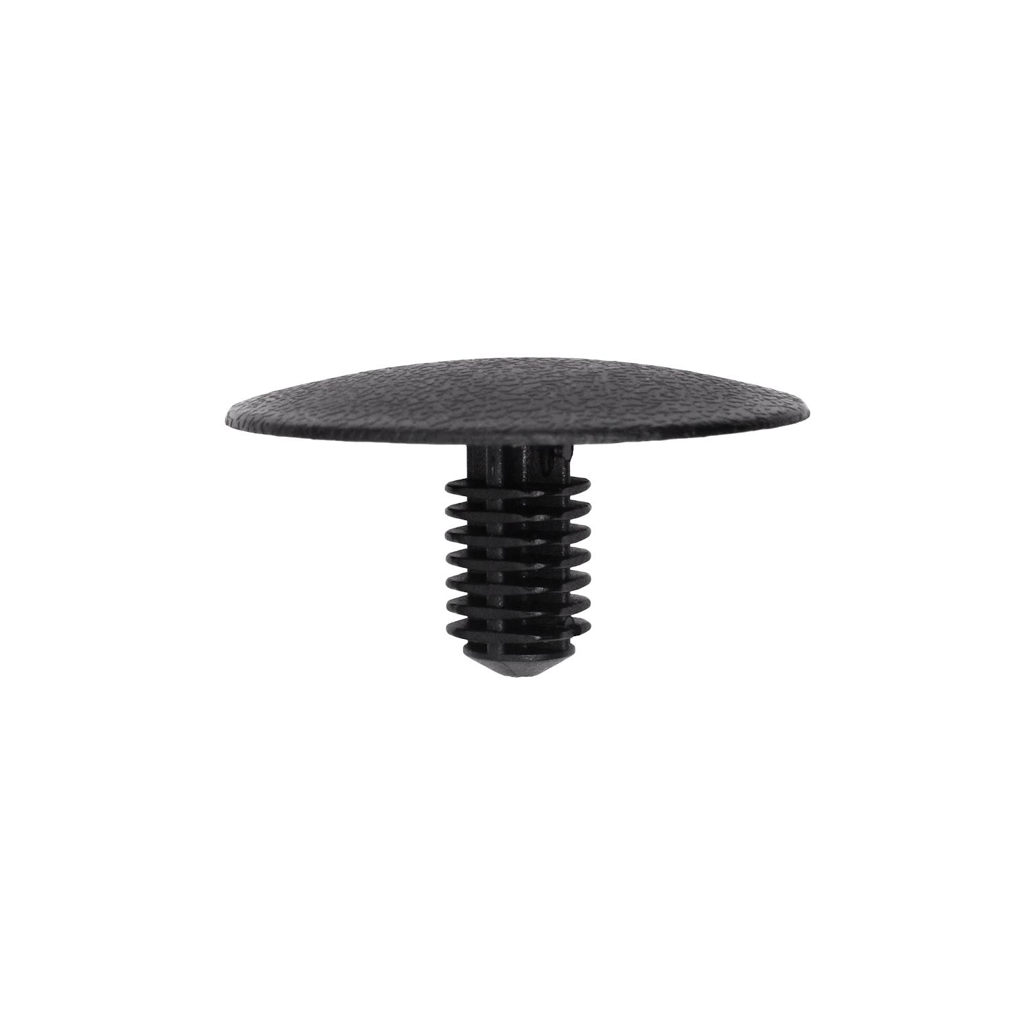 15 pcs/pk- Retainer, Rivet Length 13mm, Material Nylon, Color Black, Type Single Head