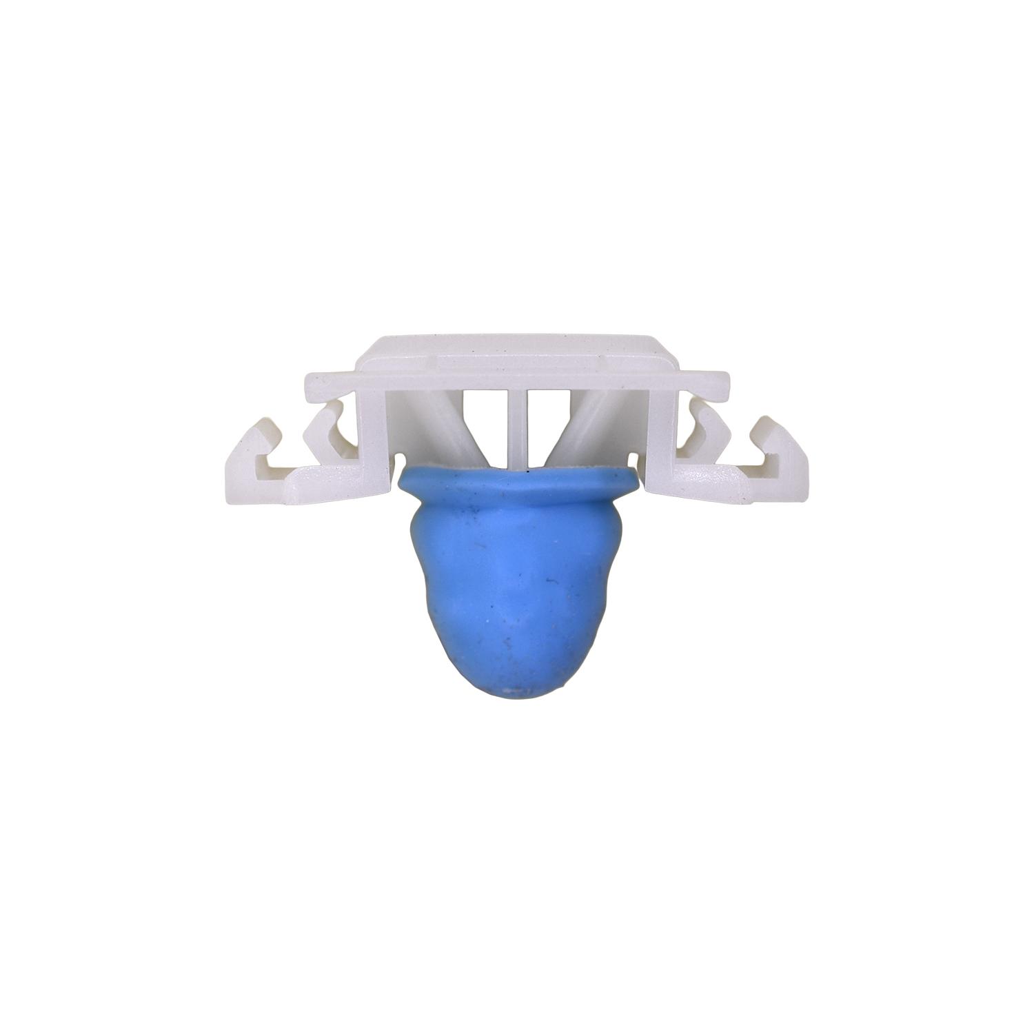 25 pcs/pk- 30.5mm Moulding Clip, Width 18MM, Rivet Length 10mm, Material Nylon, Color White
