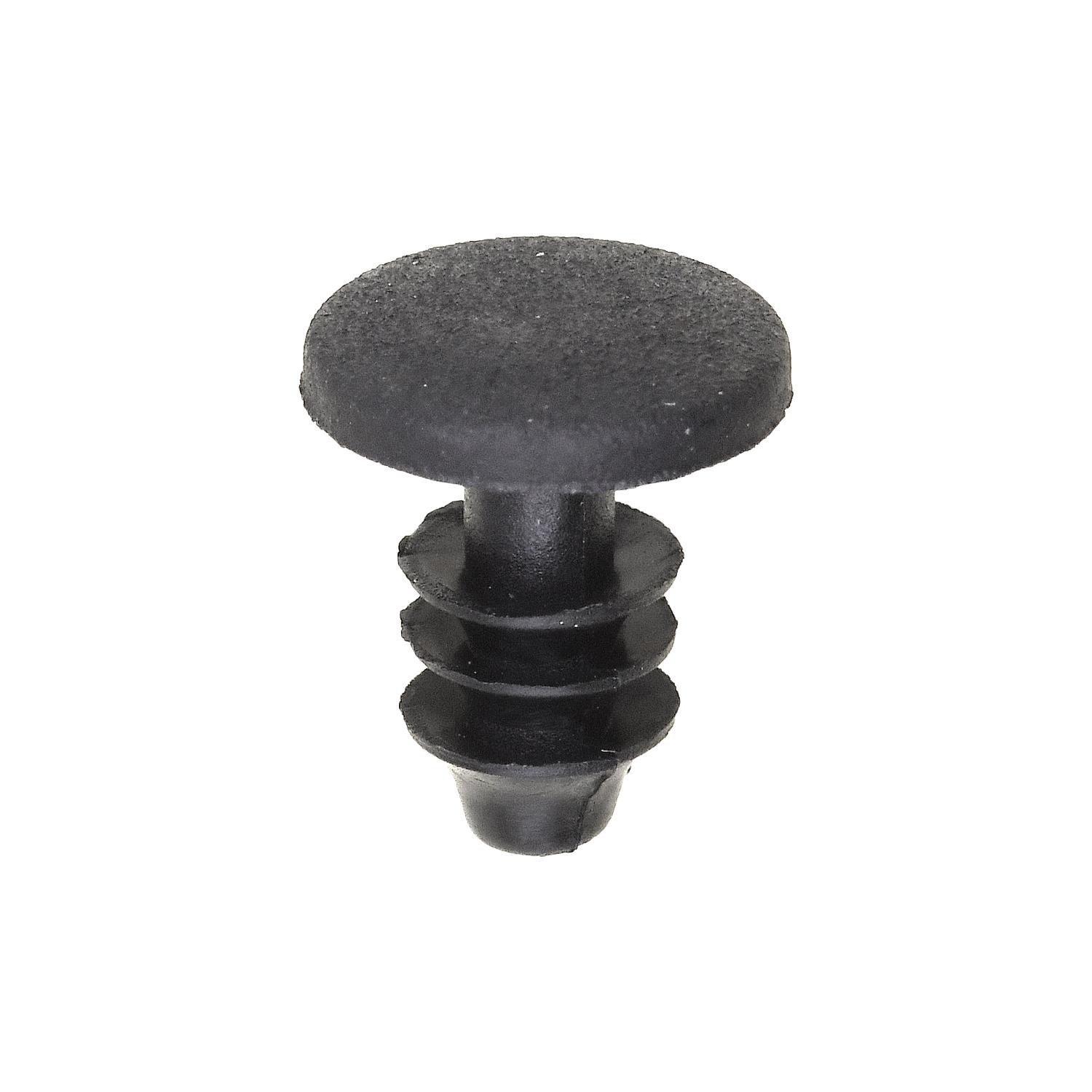 25 pcs/pk- Weatherstrip Retainer Black Nylon, Rivet Length 10mm, Type Single Head
