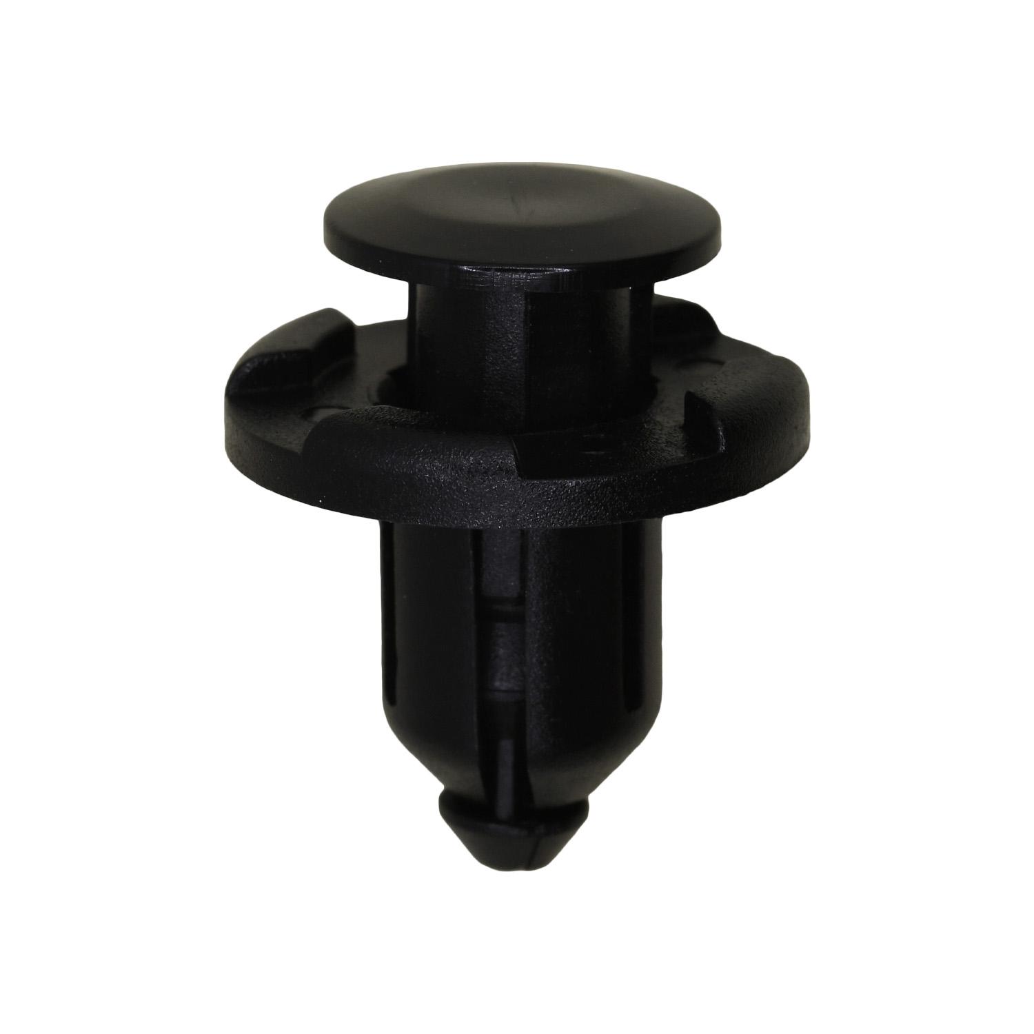 25 pcs/pk- 10mm Push Type Retainer, Head Diameter 20mm, Rivet Length 15mm, Color Black, Type Push-Type with Drive P