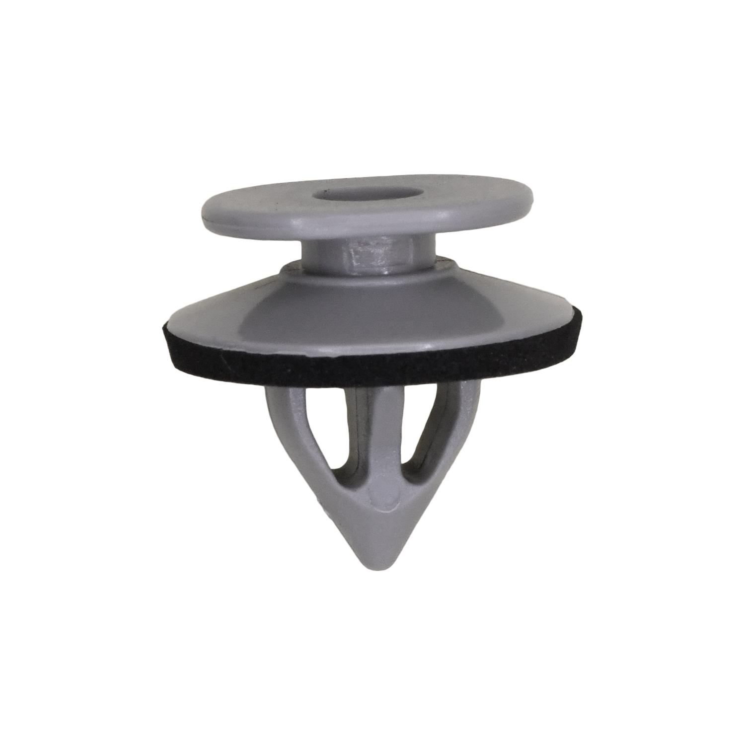 25 pcs/pk- Moulding Retainer with Sealer, Rivet Length 12mm, Material Nylon, Color Gray, Type Double Head