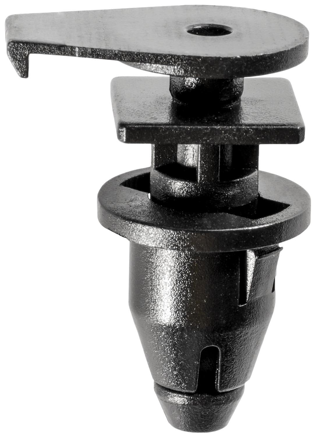 25 pcs/pk- 10mm Push Type Retainer, Head Diameter 14mm, Rivet Length 15mm, Color Black, Type Miscellaneous