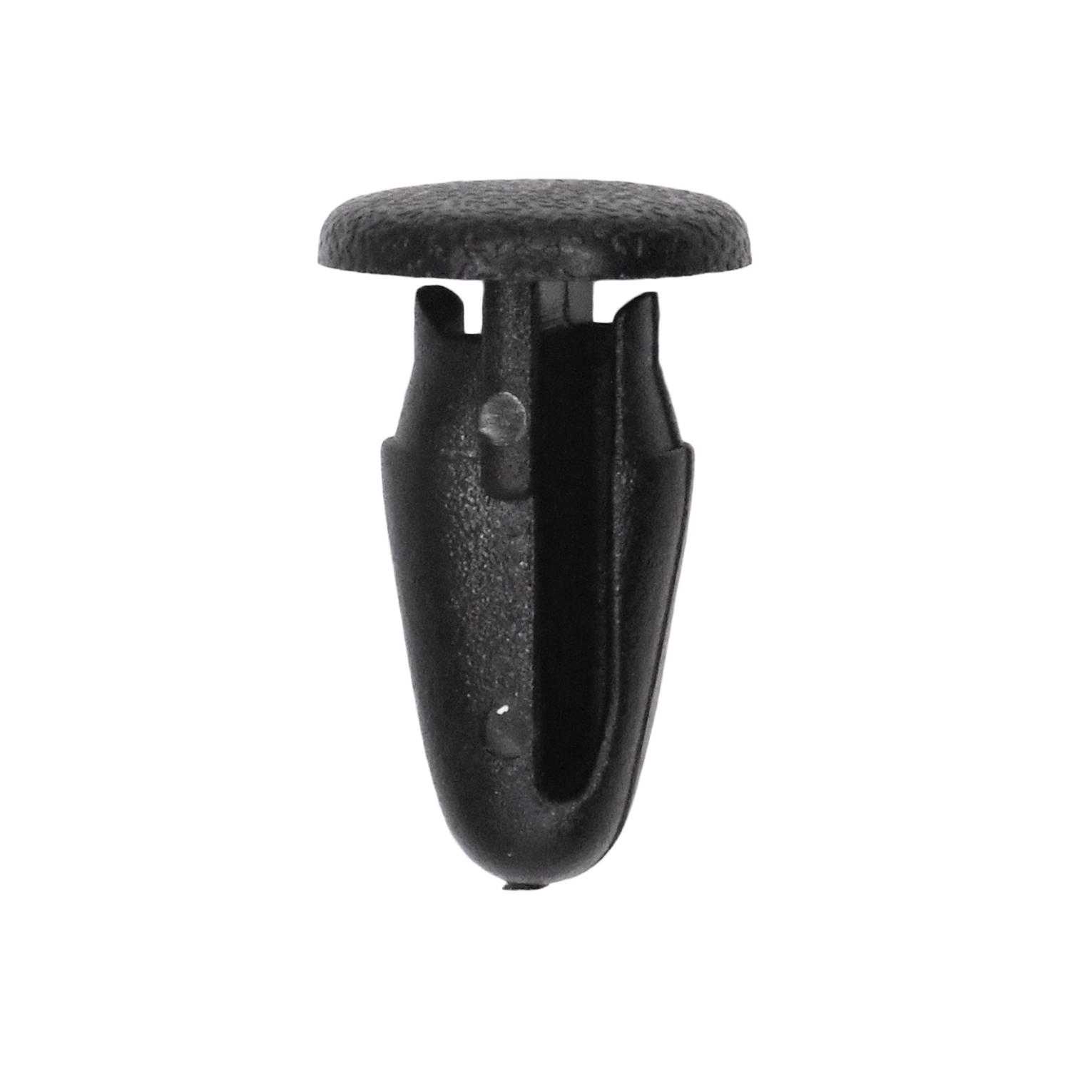 25 pcs/pk- Weatherstrip Clip, Rivet Length 13mm, Material Nylon, Color Black, Type Single Head