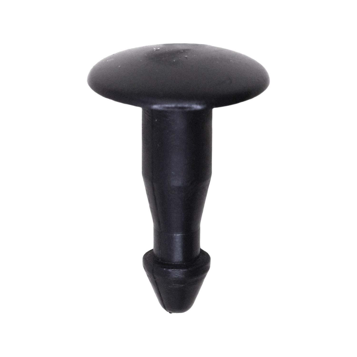 25 pcs/pk- Cowl, Grill Clip, Black Nylon, Head Diameter 11mm, Rivet Length 15mm, Type Retainer