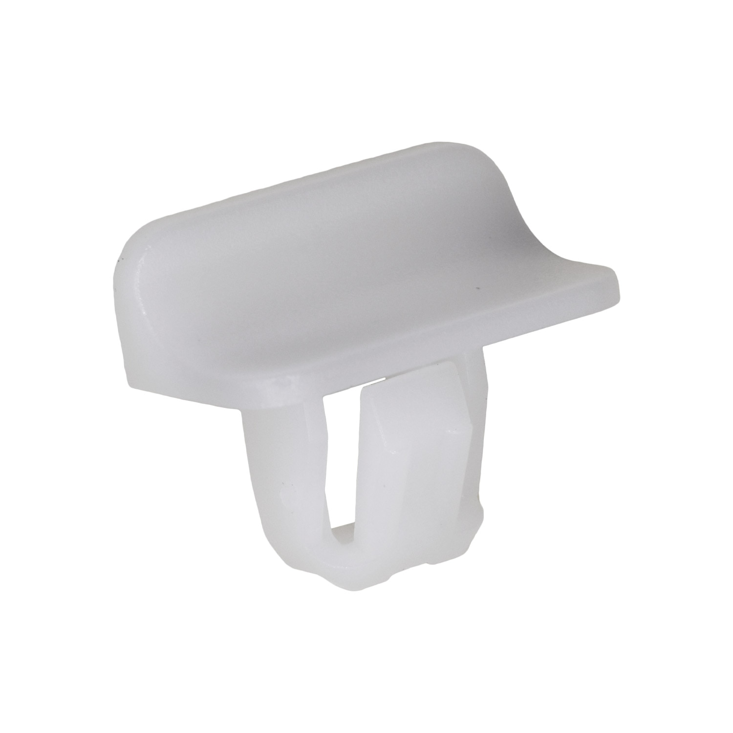 50 pcs/pk- Moulding Clip, White Nylon, Overall Height 17mm, Rivet Length 11mm, Type Molding Clip