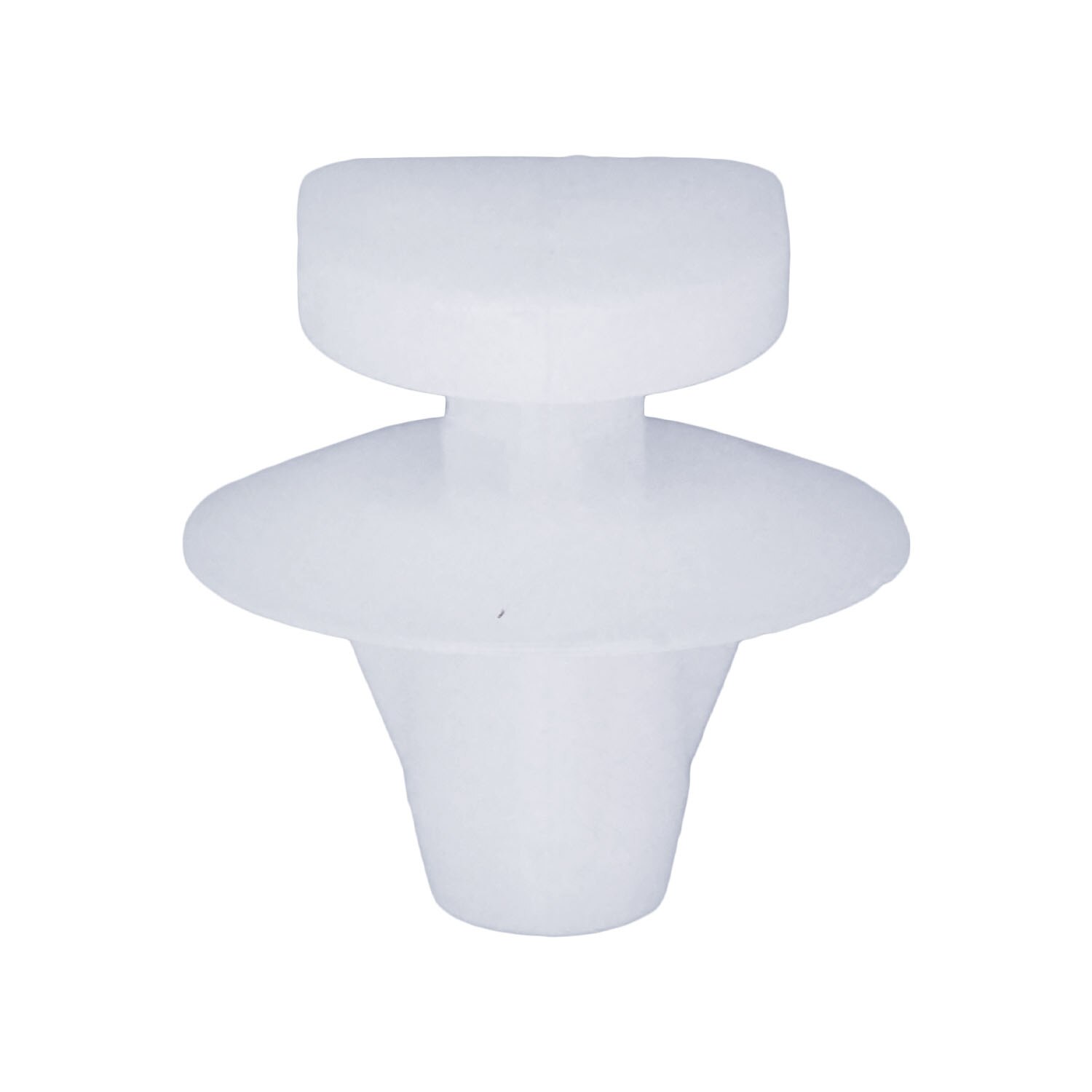 25 pcs/pk- / Moulding Clip, White Nylon, Rivet Length 10mm