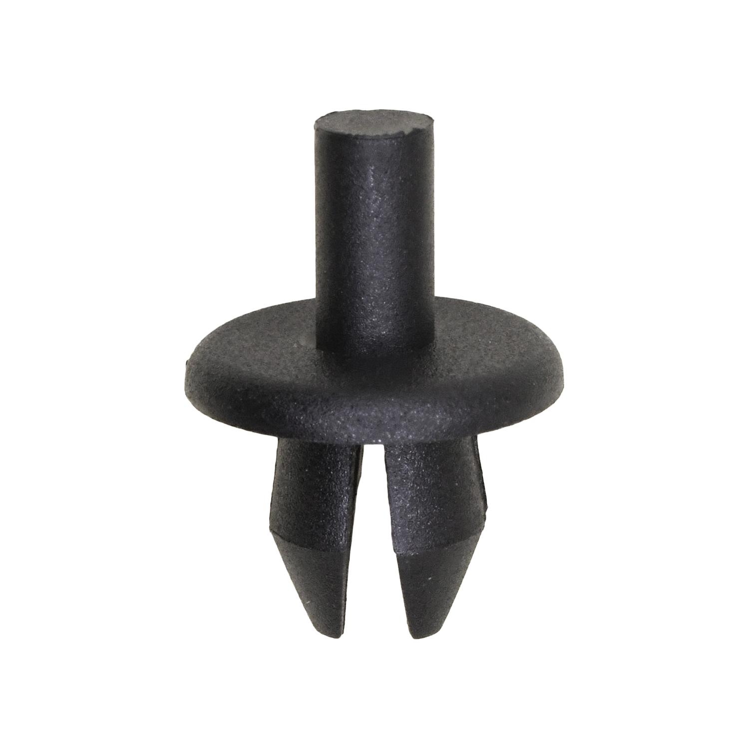 15 pcs/pk- 8mm Opel Push-Type Retainer, Black Nylon, Head Diameter 16mm, Rivet Length 11mm
