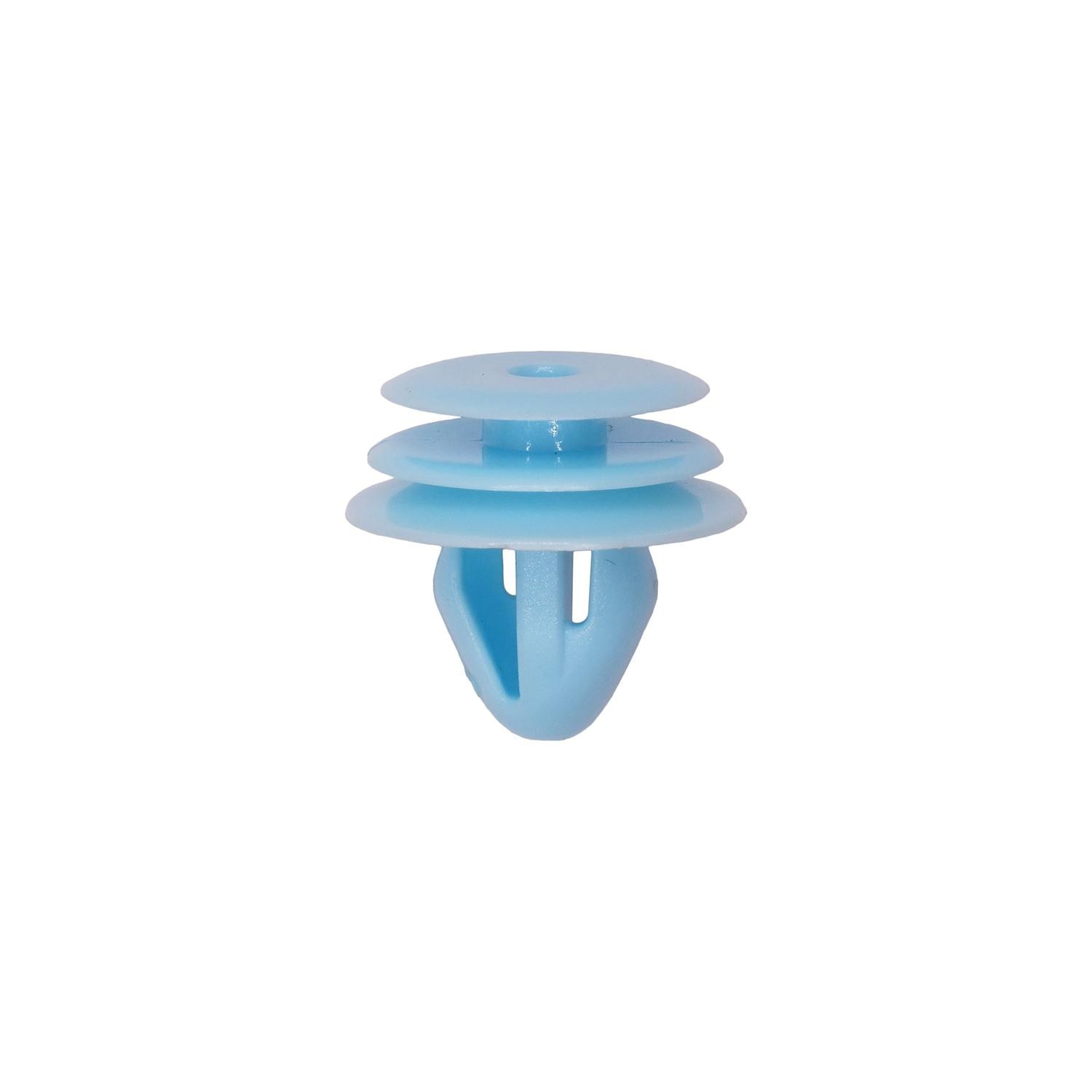 50 pcs/pk- / Trim Panel Retainer, Blue Nylon, Rivet Length 12mm