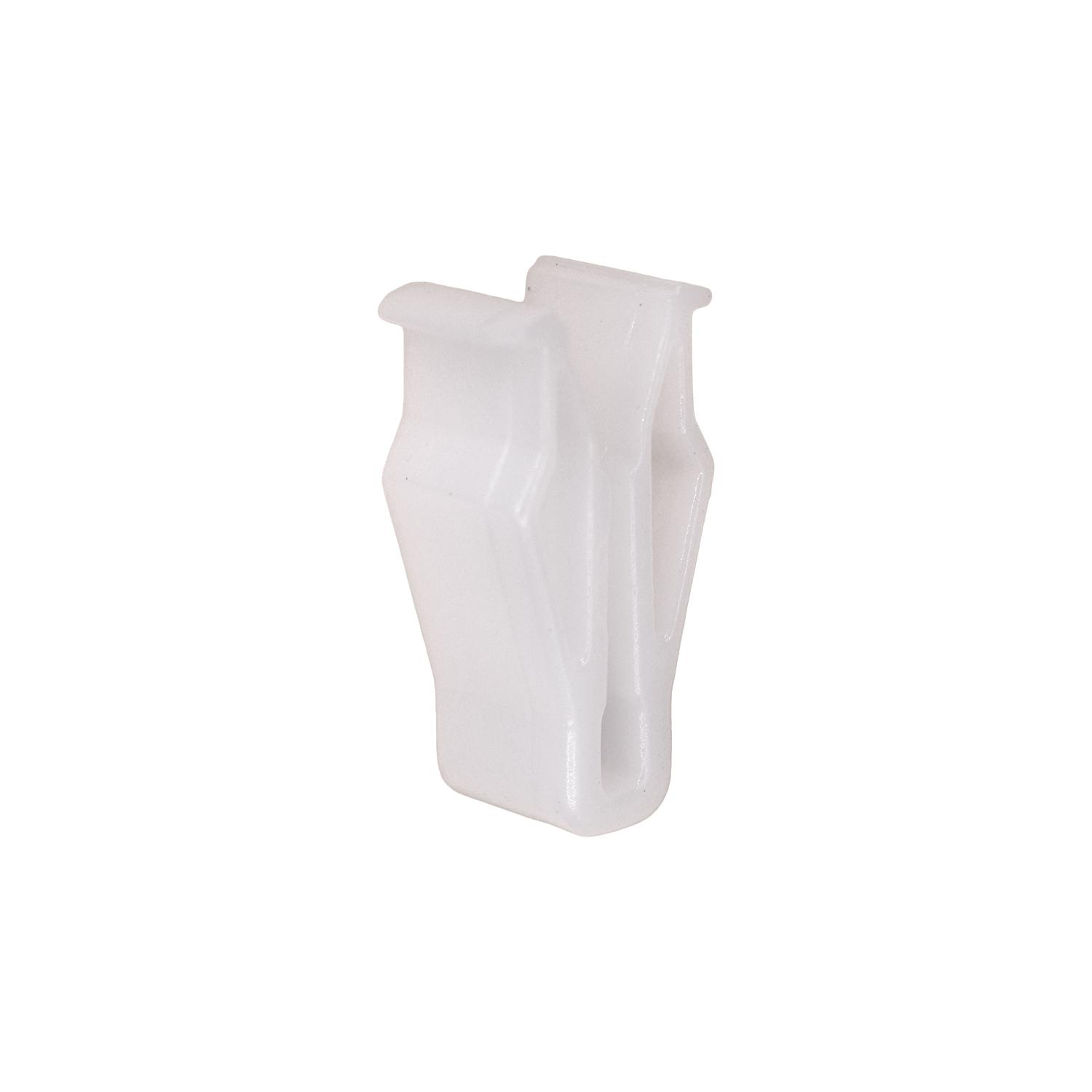 50 pcs/pk- / Retainer, Overall Length 21mm, Material Nylon, Color White, Type Clip