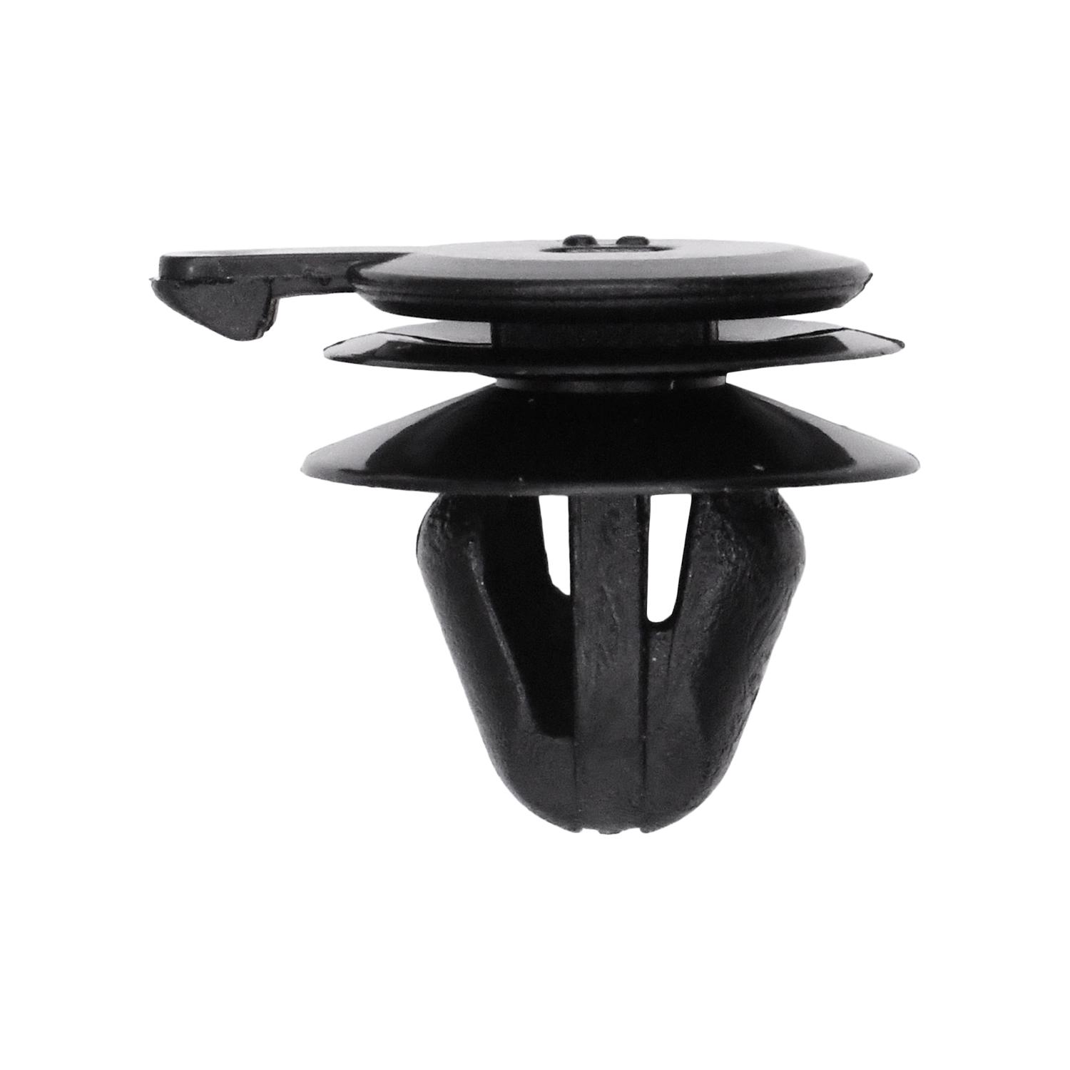50 pcs/pk- / Retainer, Black Nylon, Rivet Length 10mm