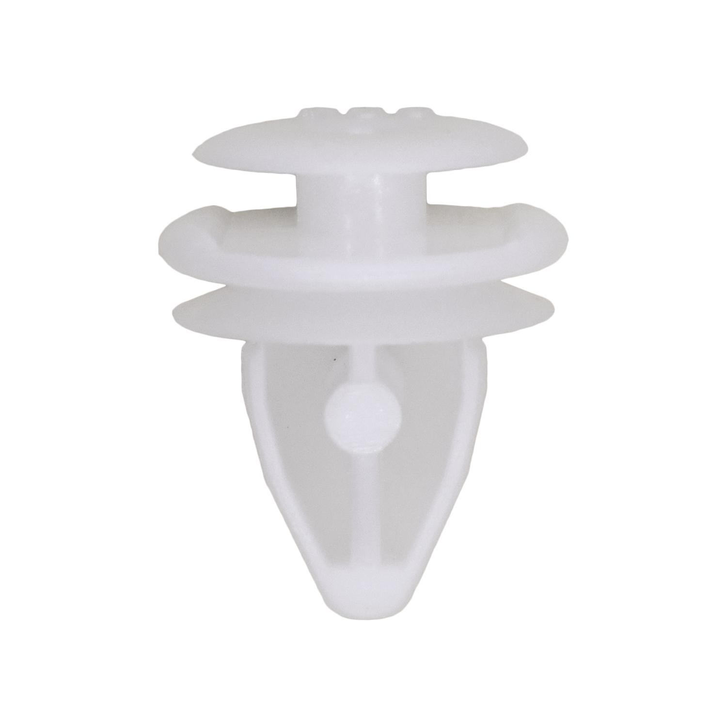 50 pcs/pk- / Retainer, White Nylon, Rivet Length 13mm