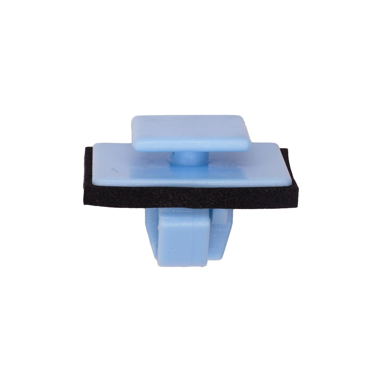 25 pcs/pk- / Moulding Clip with Sealer, Blue Nylon, Rivet Length 10mm, Type Molding Clip with Sealer