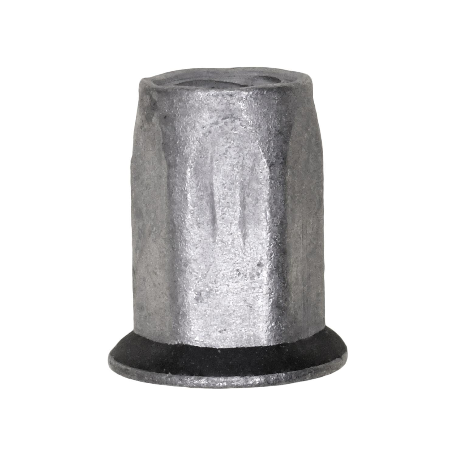 10 pcs/pk- M6-1.0 Specialty Insert with Sealer, Steel, Head Diameter 13mm, Grip Range .5mm - 4.2mm, Material Zinc Plated Steel