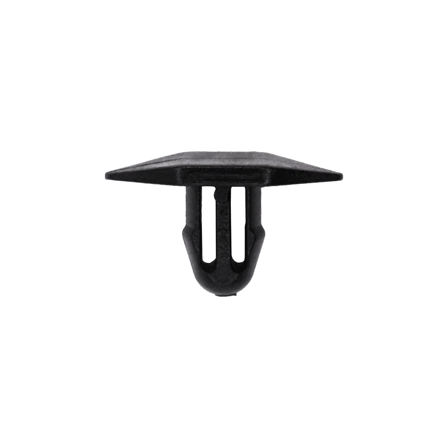 25 pcs/pk- / Black Nylon Retaining Clip, Rivet Length 8mm