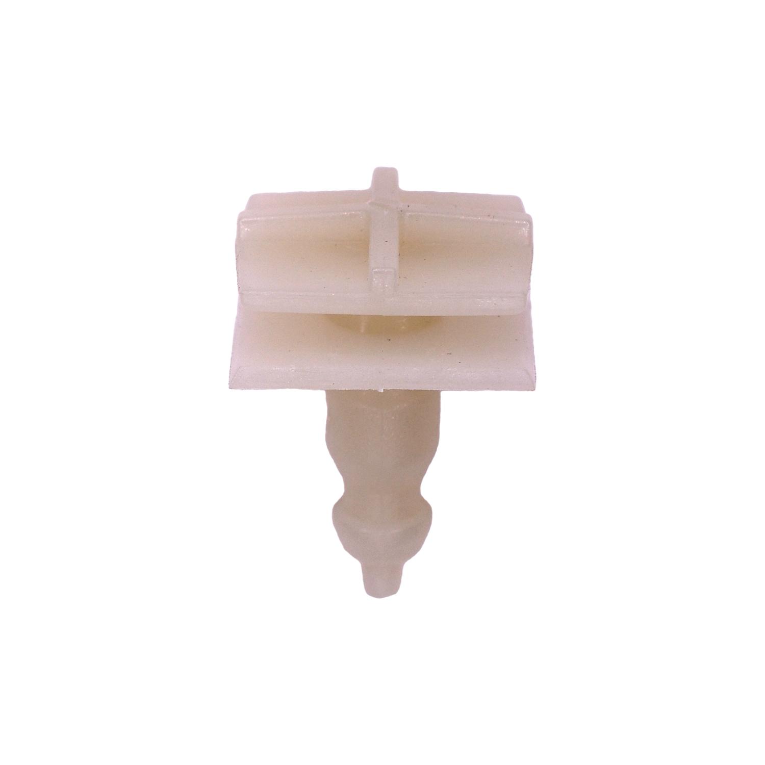 25 pcs/pk- Moulding Retainer, Natural Nylon, Overall Length 22mm, Rivet Length 15mm, Type Molding Clip