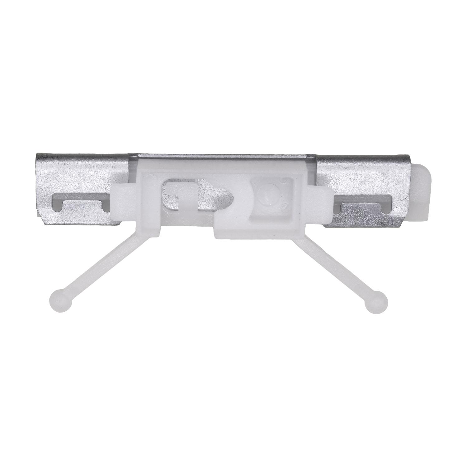 10 pcs/pk- Windshield Moulding Clip, Metal And White Nylon, Overall Length 49mm, Material Metal & Nylon