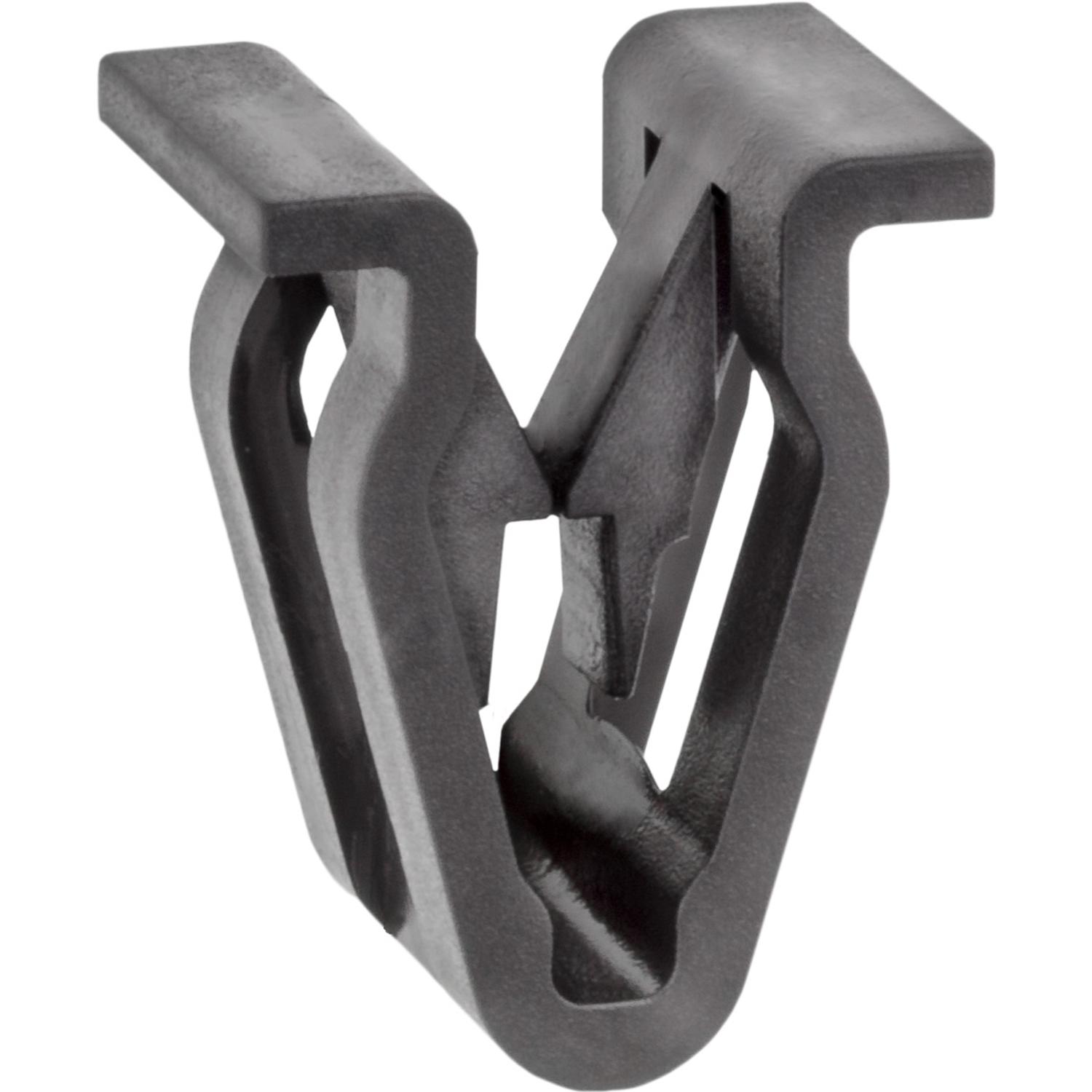 50 pcs/pk- Interior Trim Clip, Black Nylon, Overall Width 15mm, Overall Height 19mm