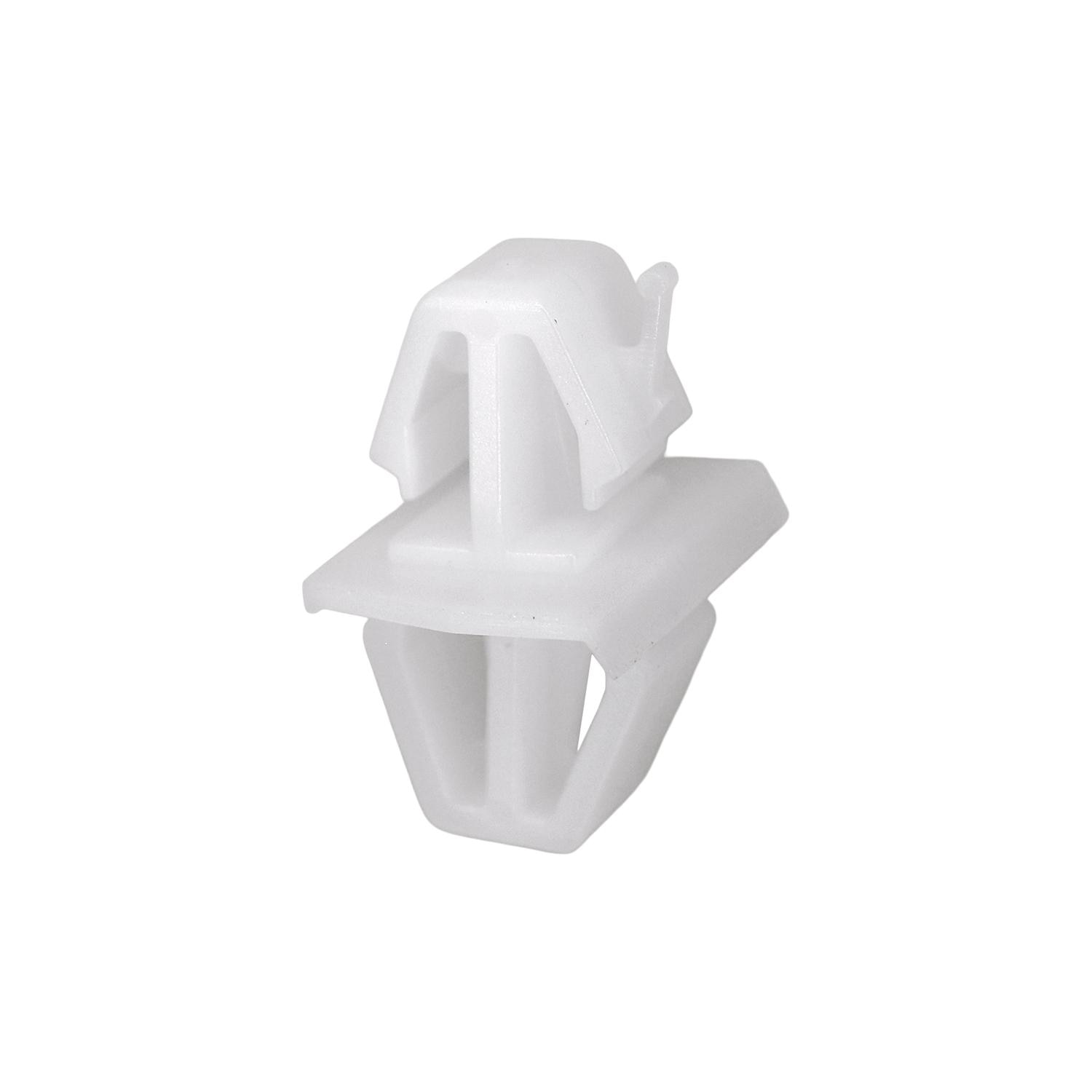 15 pcs/pk- Moulding Clip, Overall Height 24mm, Material Nylon, Color White