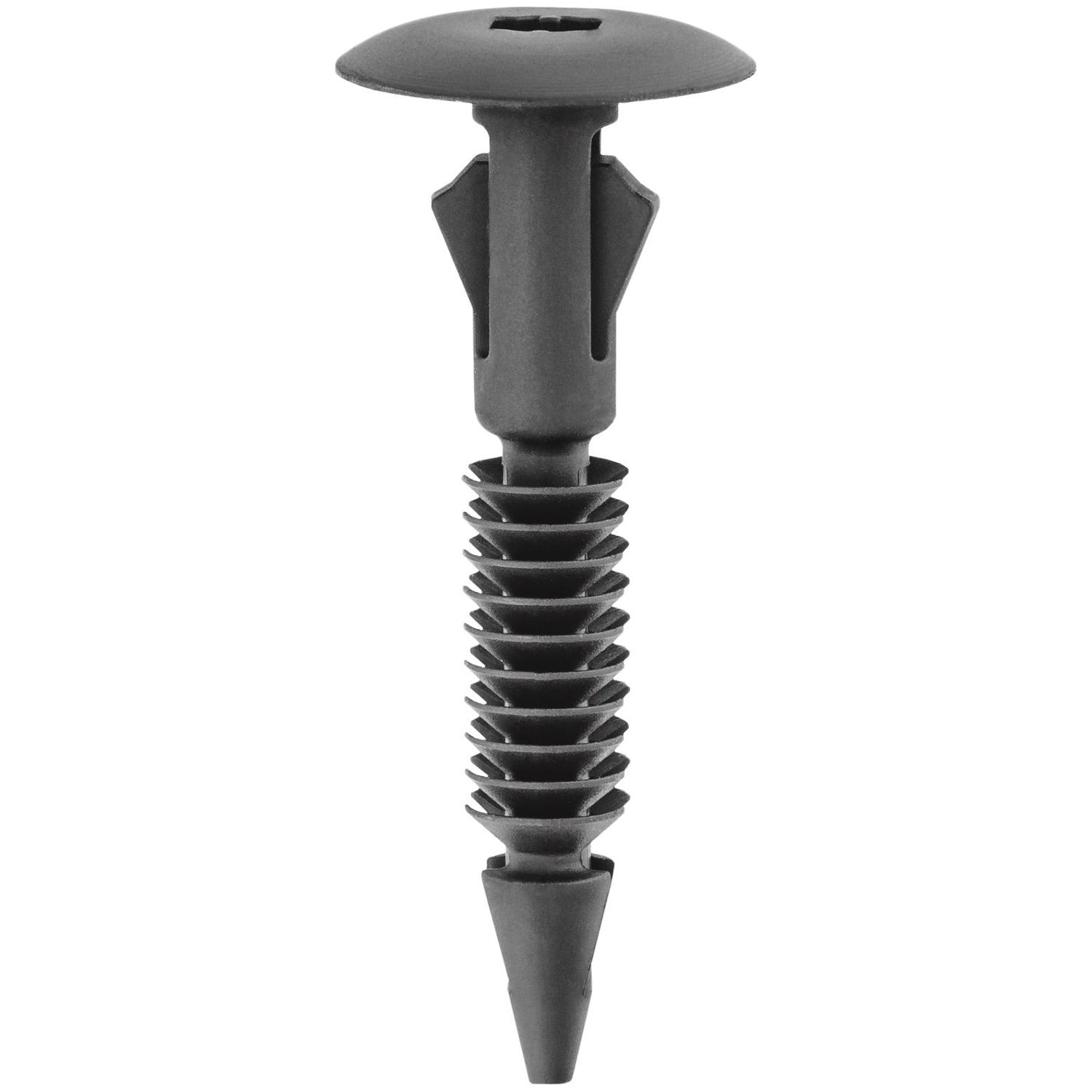25 pcs/pk- Trim Panel Retainer, Head Diameter 18mm, Rivet Length 45mm, Material Nylon, Color Black