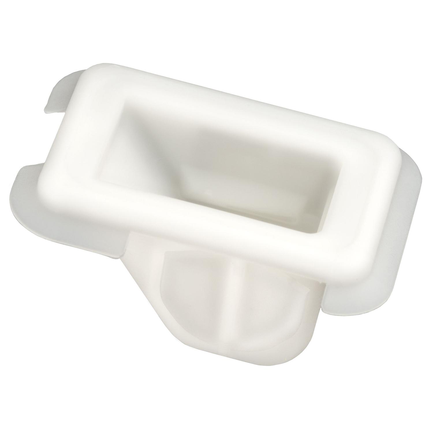 25 pcs/pk- 10mm x 18mm Jeep Specialty Headlamp Mounting Grommet, Overall Length 12mm, Material Nylon, Color White