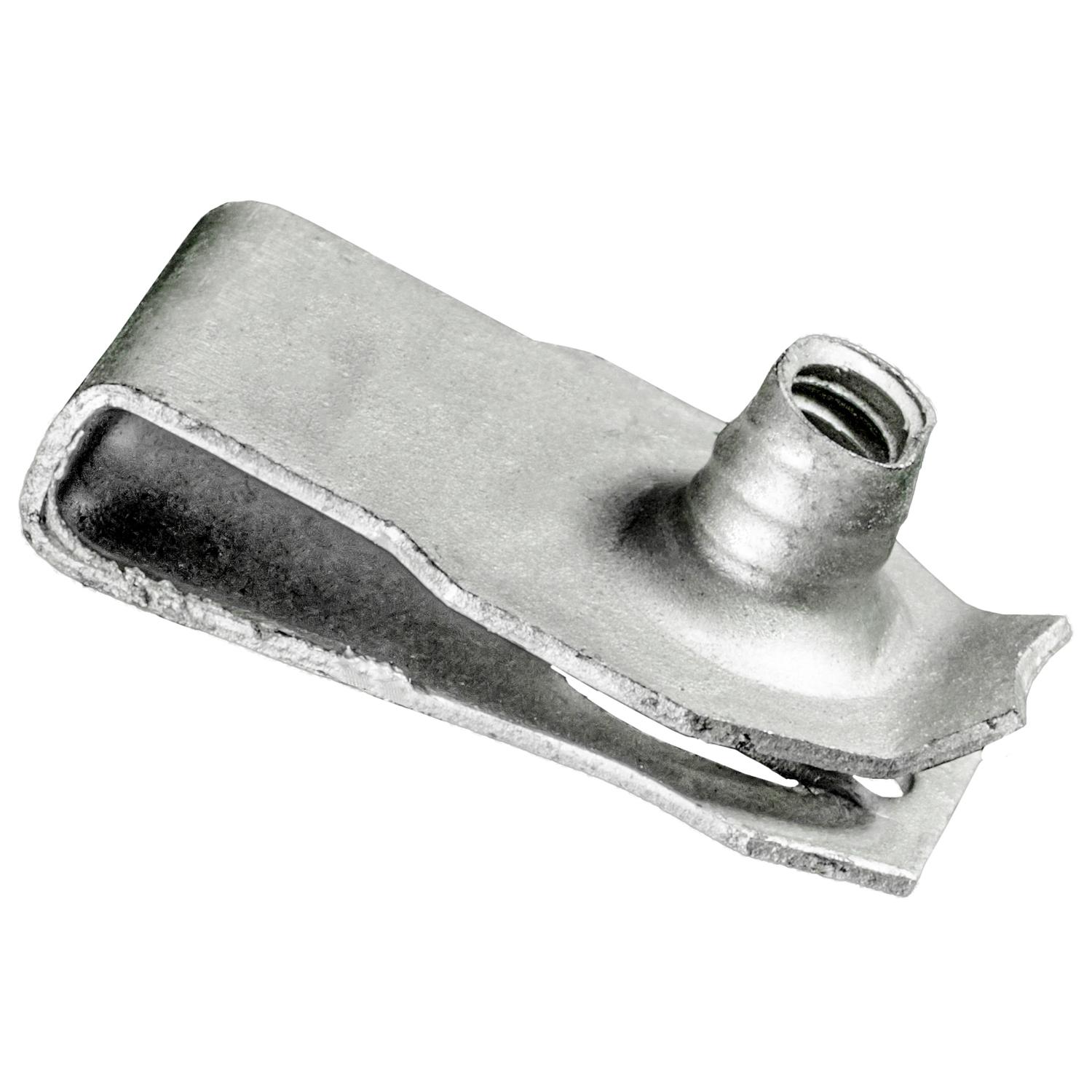 25 pcs/pk- Extruded U-Nut M4.2-1.41 Screw Size, Panel Range 0.65mm - 3.8mm, Finish Zinc Organic