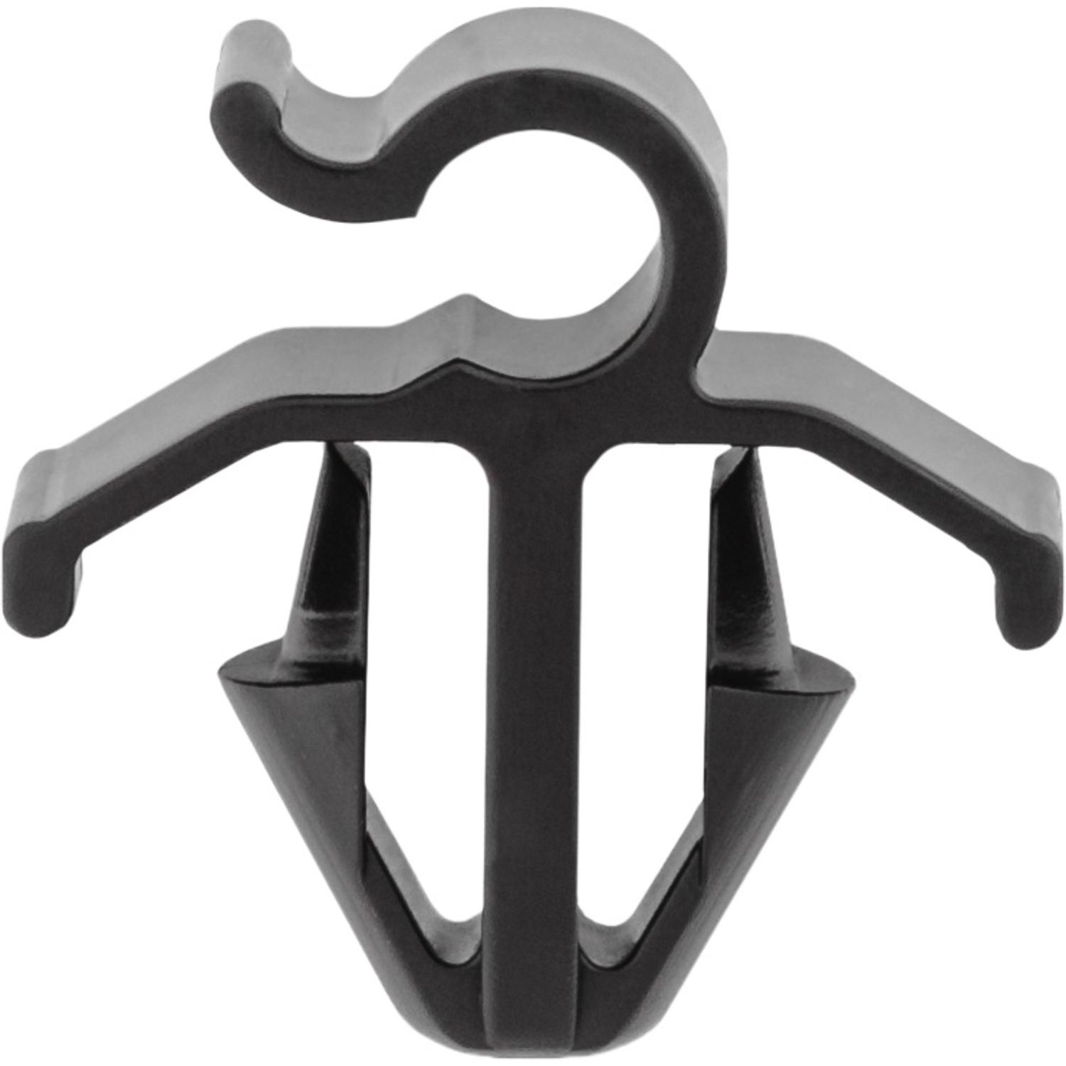 25 pcs/pk- 10mm Trunk Release Cable Clip, Overall Height 20mm, Material Nylon, Color Black