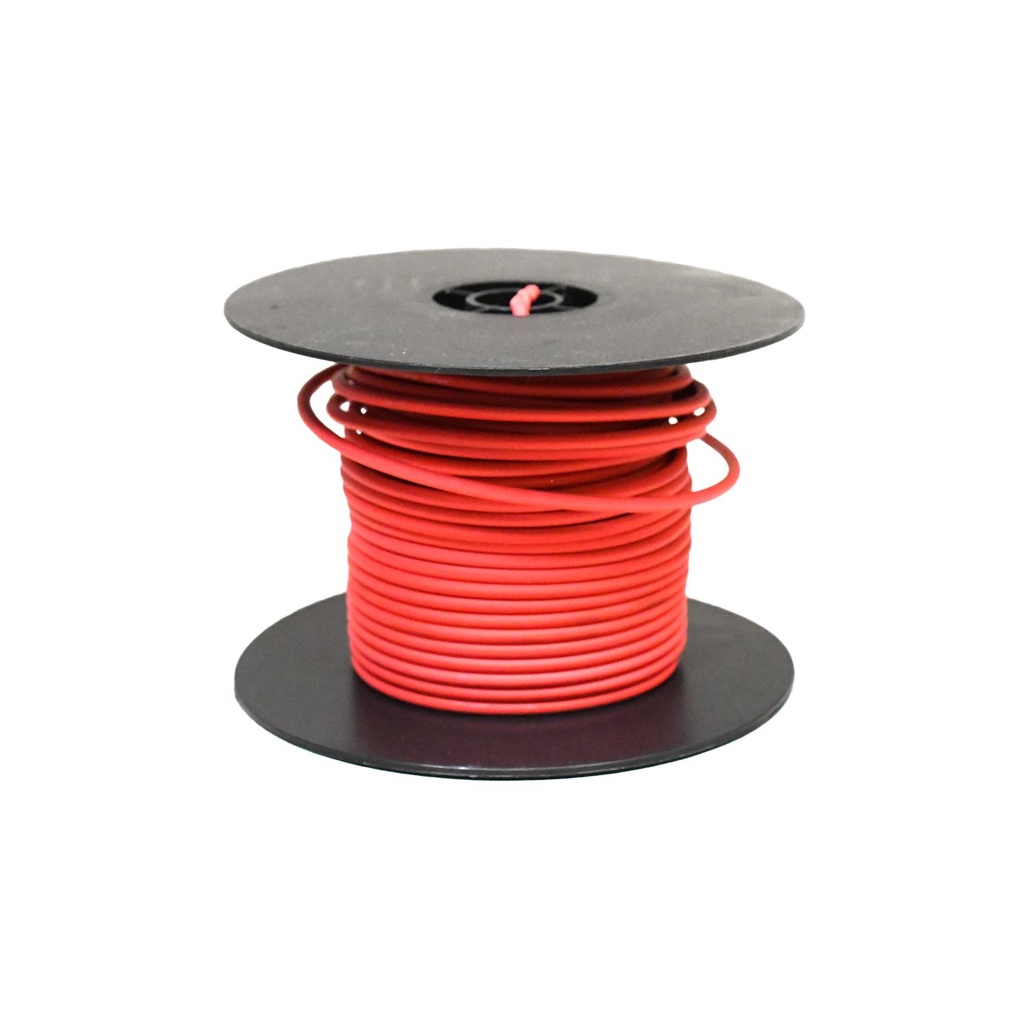 1 pcs/pk- 100 Feet Primary Sxl Wire 12 Gauge Red, Temperature Range -40C (-40F) 125C (257F), Industry Standard SAE J1128, Ford ESB-M1L 123A,
and Chrysler MS-5935