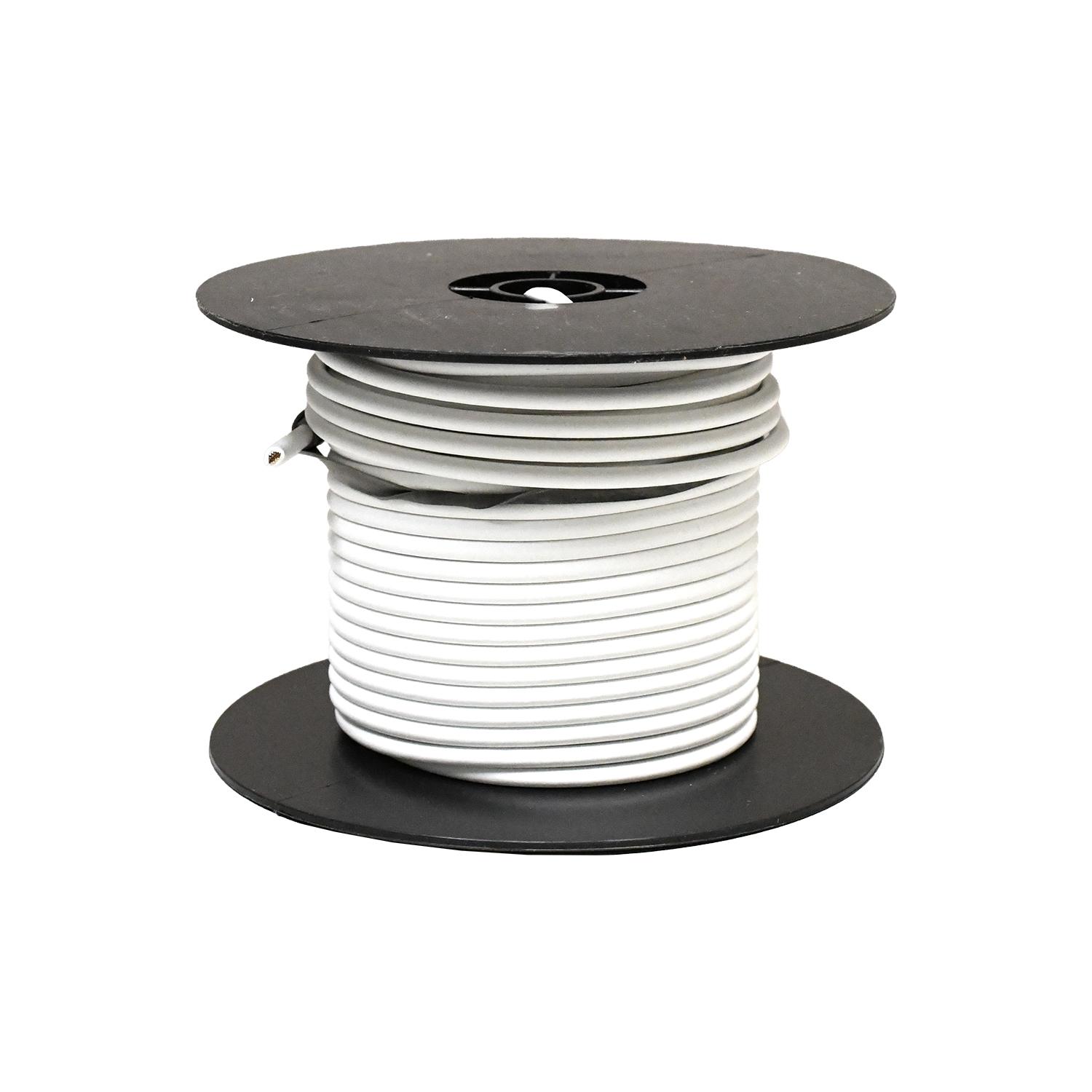 1 pcs/pk- 100 Feet Primary Sxl Wire 10 Gauge White, Temperature Range -40C (-40F) 125C (257F), Industry Standard SAE J1128, Ford ESB-M1L 123A,
and Chrysler MS-5942
