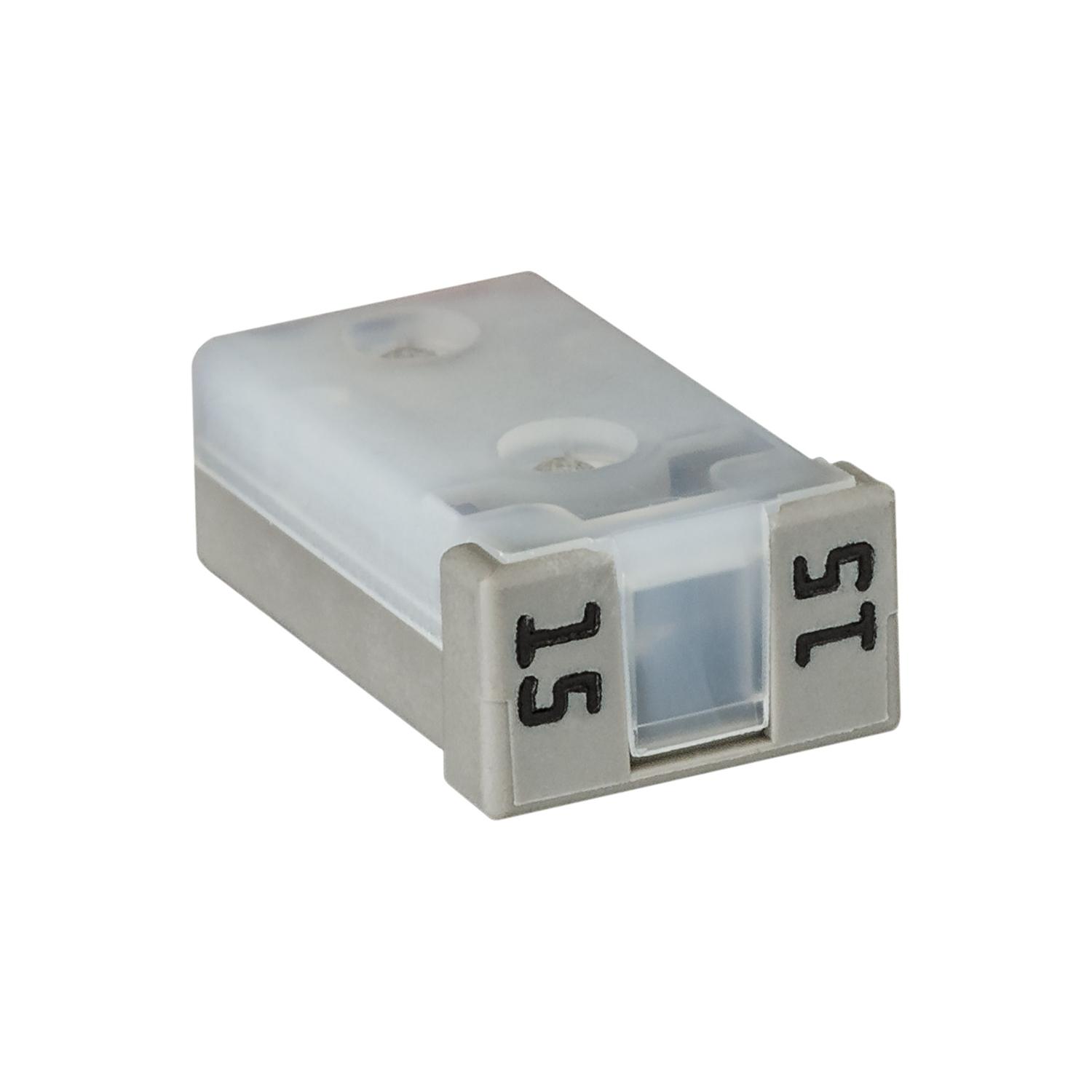 3 pcs/pk- Mcase Unslotted 15 Amp Fuse, Color Gray
