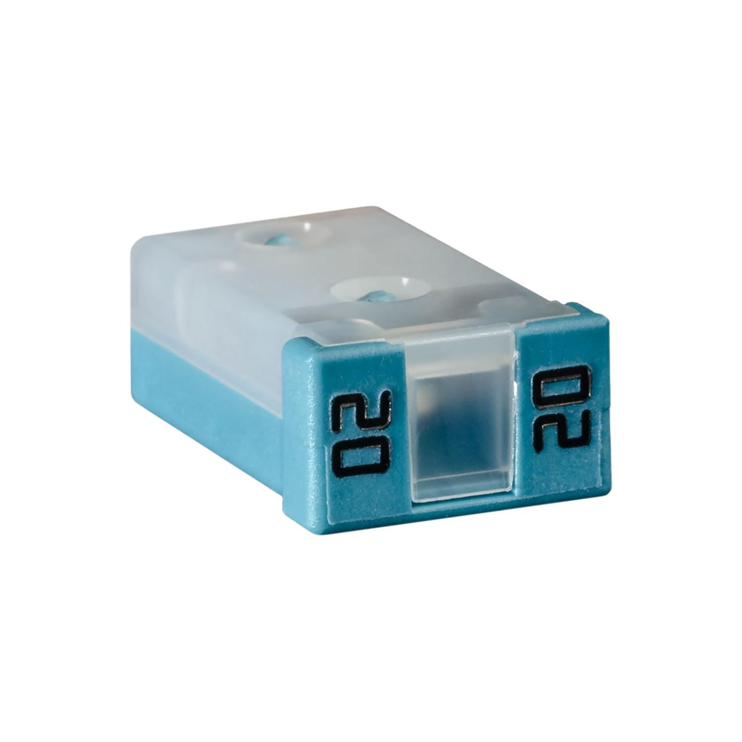 3 pcs/pk- Mcase Unslotted 20 Amp Fuse, Color Blue