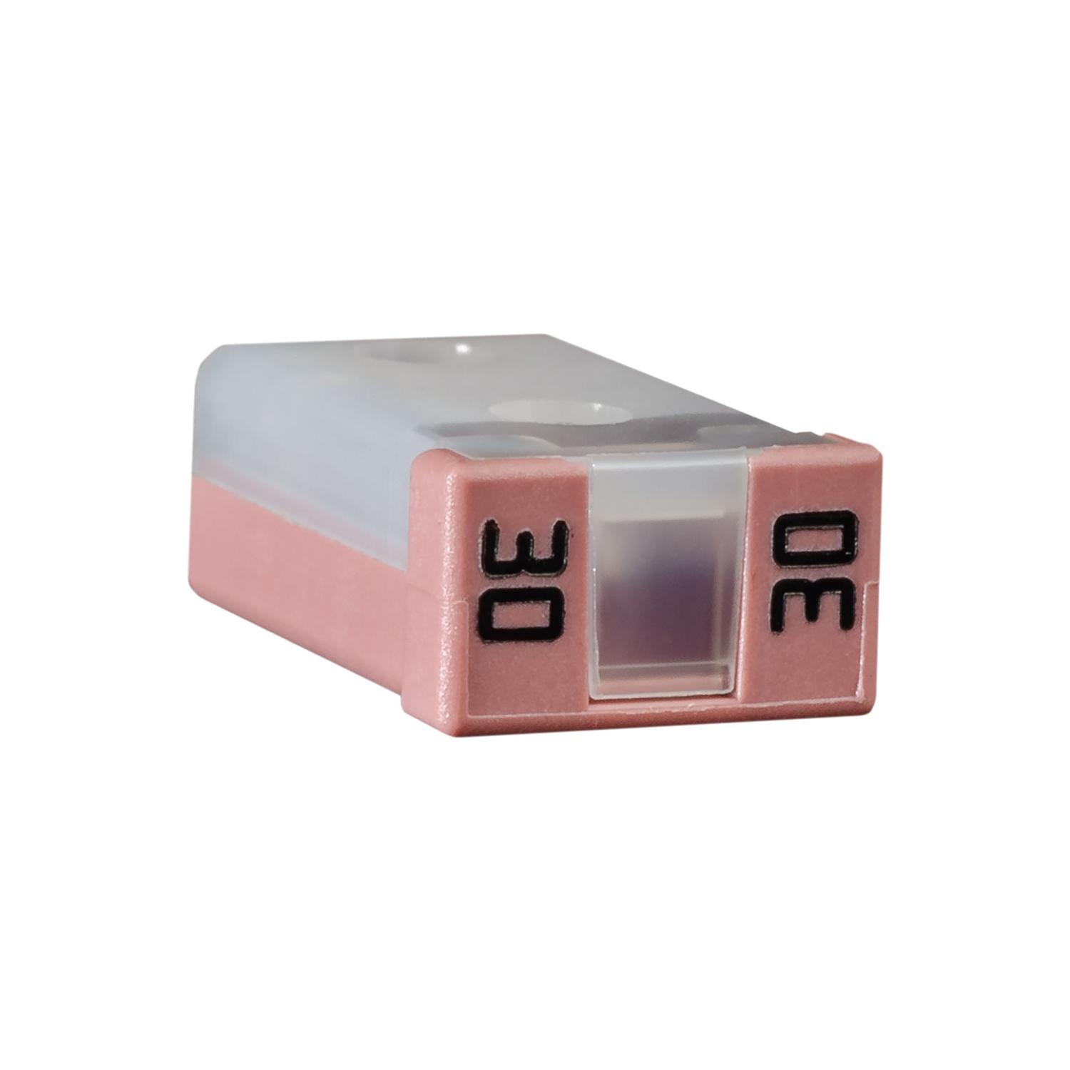 3 pcs/pk- Mcase Unslotted 30 Amp Fuse, Color Pink