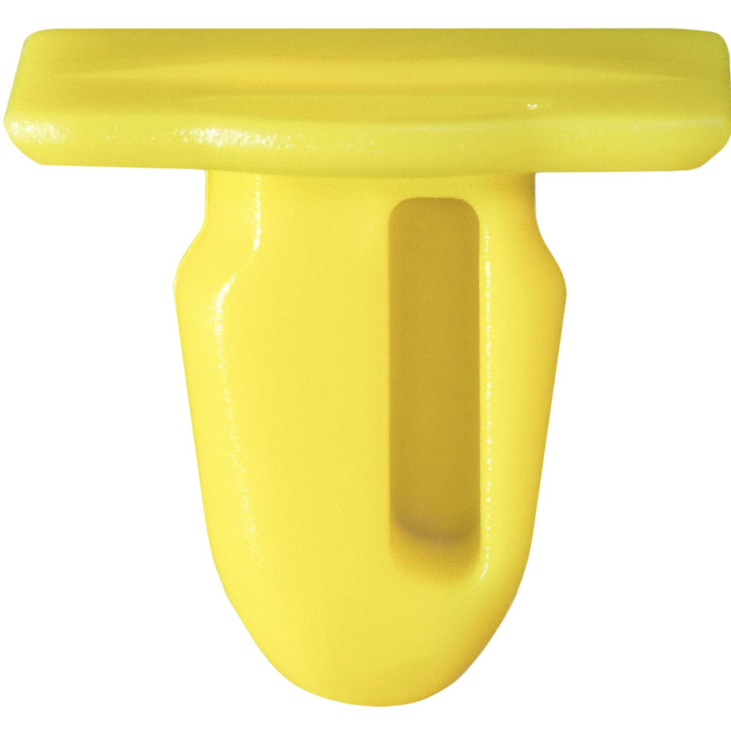 50 pcs/pk- 6mm Door Sill Clip, Rivet Length 10mm, Material Nylon, Color Yellow